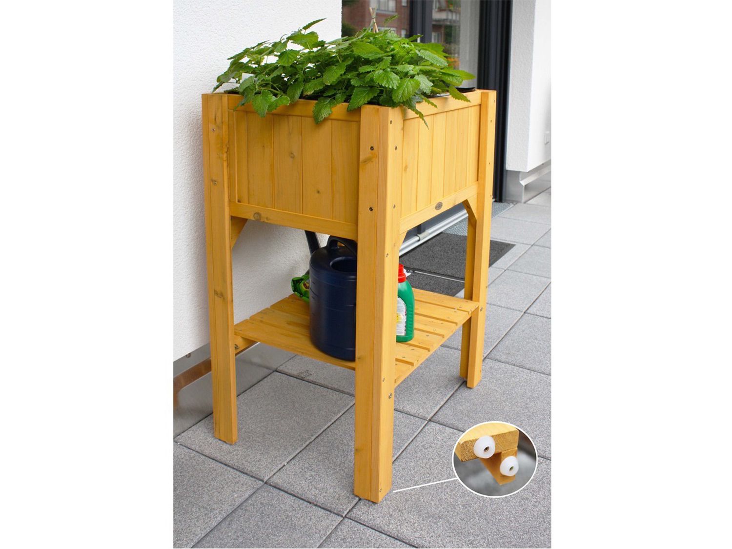 HABAU Hochbeet ''Kompakt'' mit Ablage (Natur)''