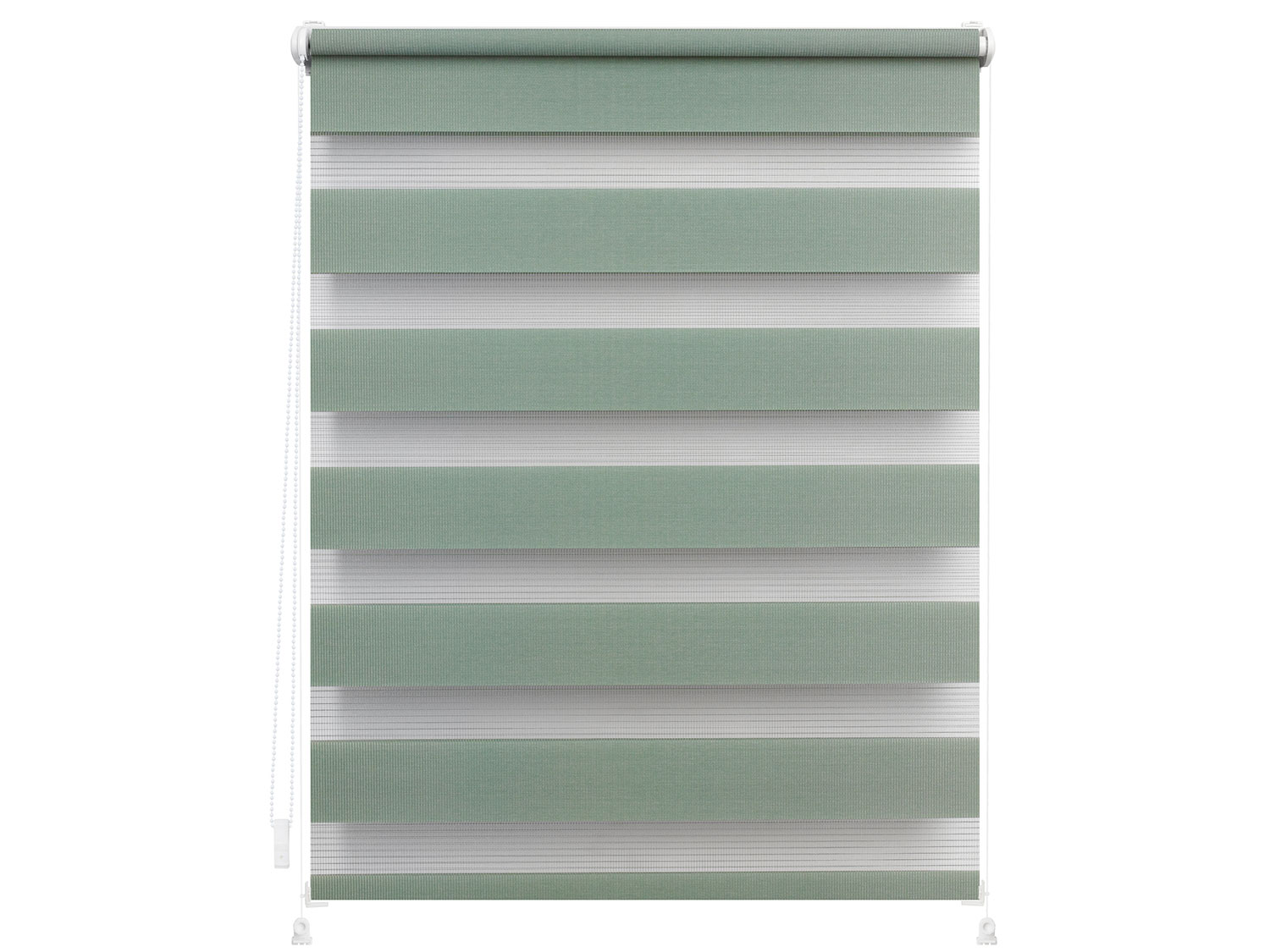 Lichtblick Duo-Rollo Klemmfix, ohne Bohren, verspannt, blickdicht (Salbei, 90 x 220 cm)