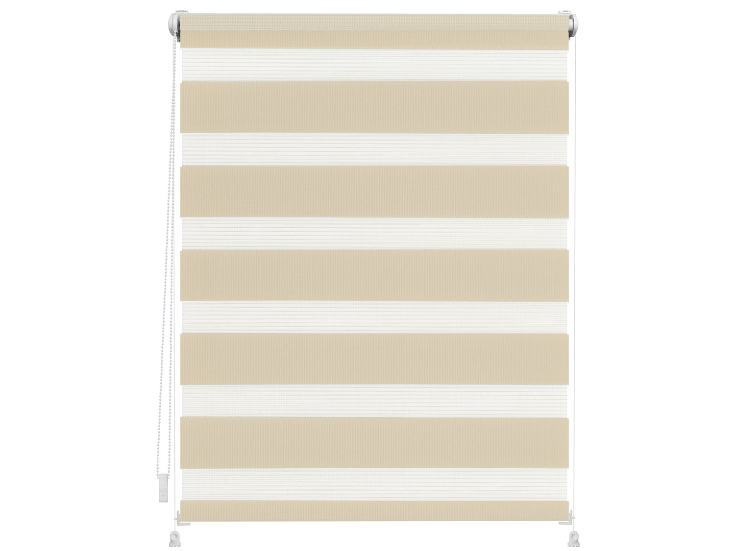 LICHTBLICK Duo-Rollo Klemmfix, ohne Bohren, verspannt, blickdicht (Creme, 60 x 150 cm)''