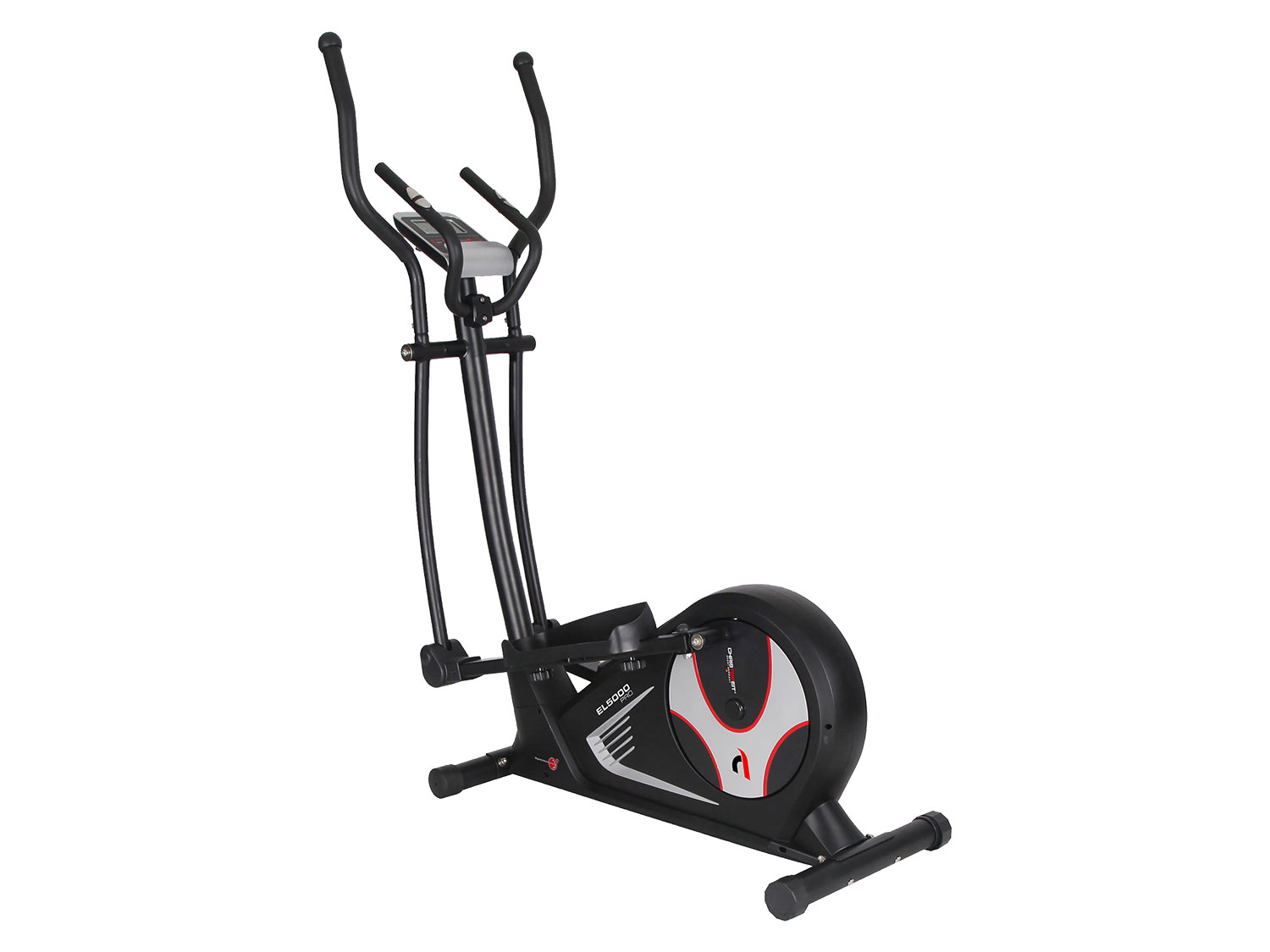 Christopeit Sport Crosstrainer EL 5000 Pro (Empfänger für drahtlosen Pulsmessgurt im Computer enthalten) (Schwarz)