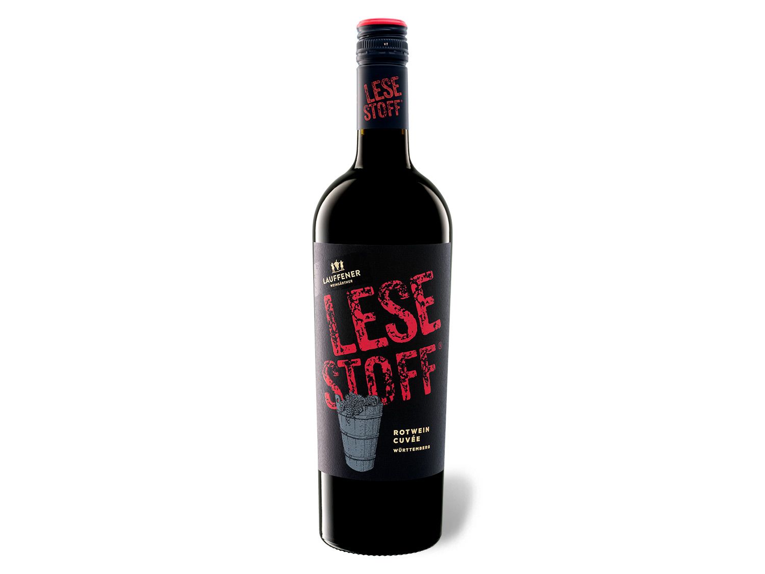 LAUFFENER WEINGÄRTNER Lesestoff Rotwein Cuvée QbA halbtrocken, Rotwein 2022''