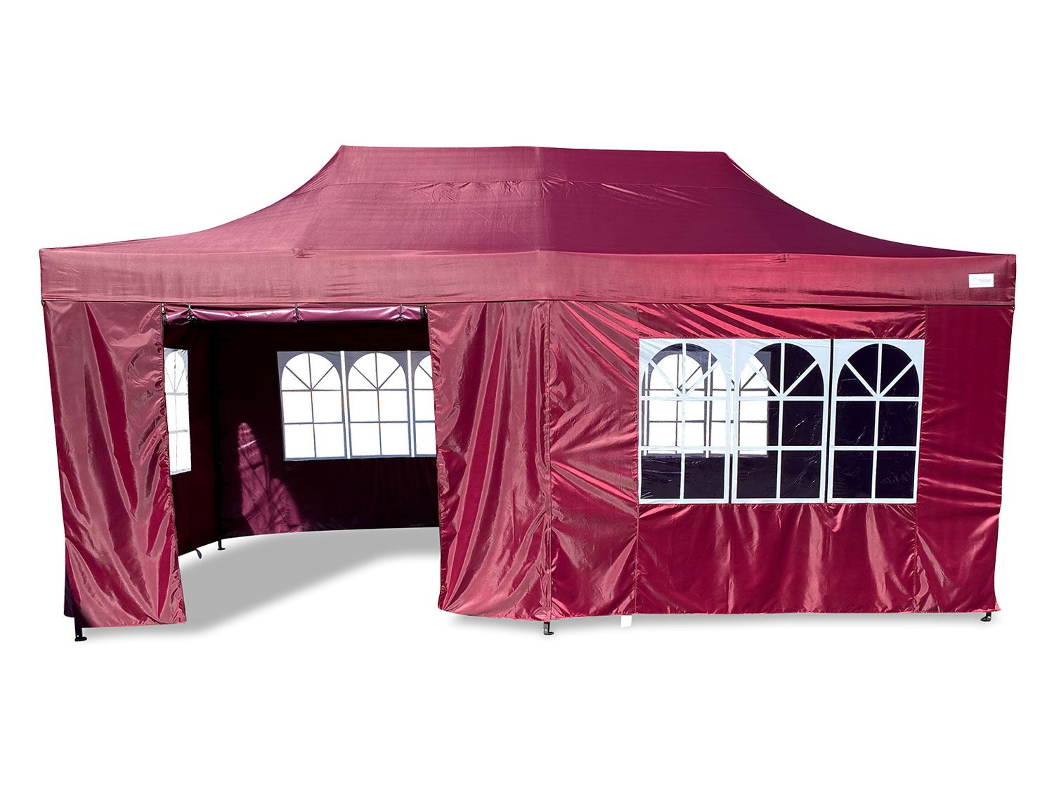 GRASEKAMP Faltpavillon Premium Line (3x6m + Seitenteile, Bordeaux)