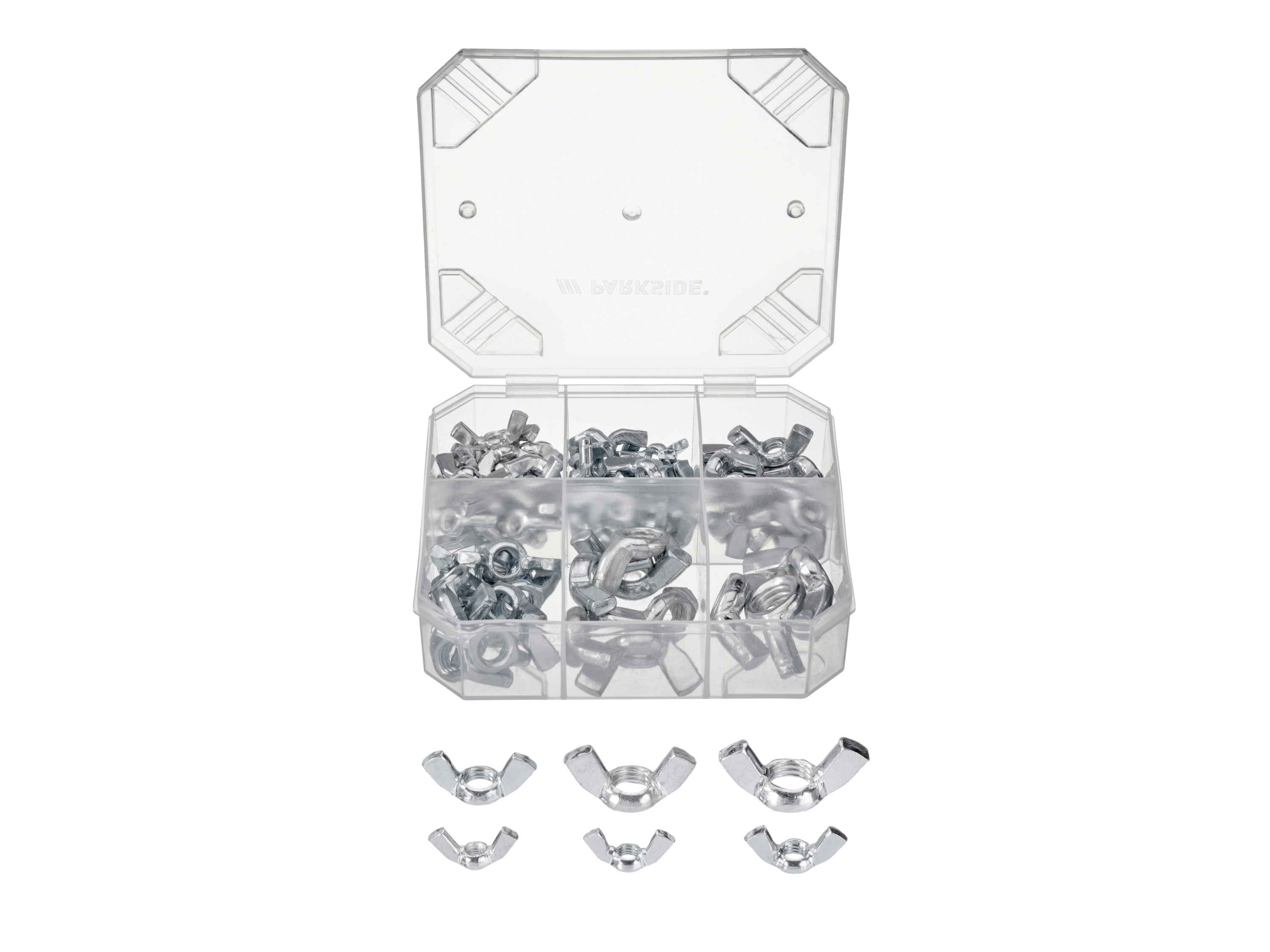 PARKSIDE® Flügelmutter-Sortiment / Madenschrauben-Sortiment / Splint-Sortiment / Nagel-Sortiment (Flügelmutter-Set)