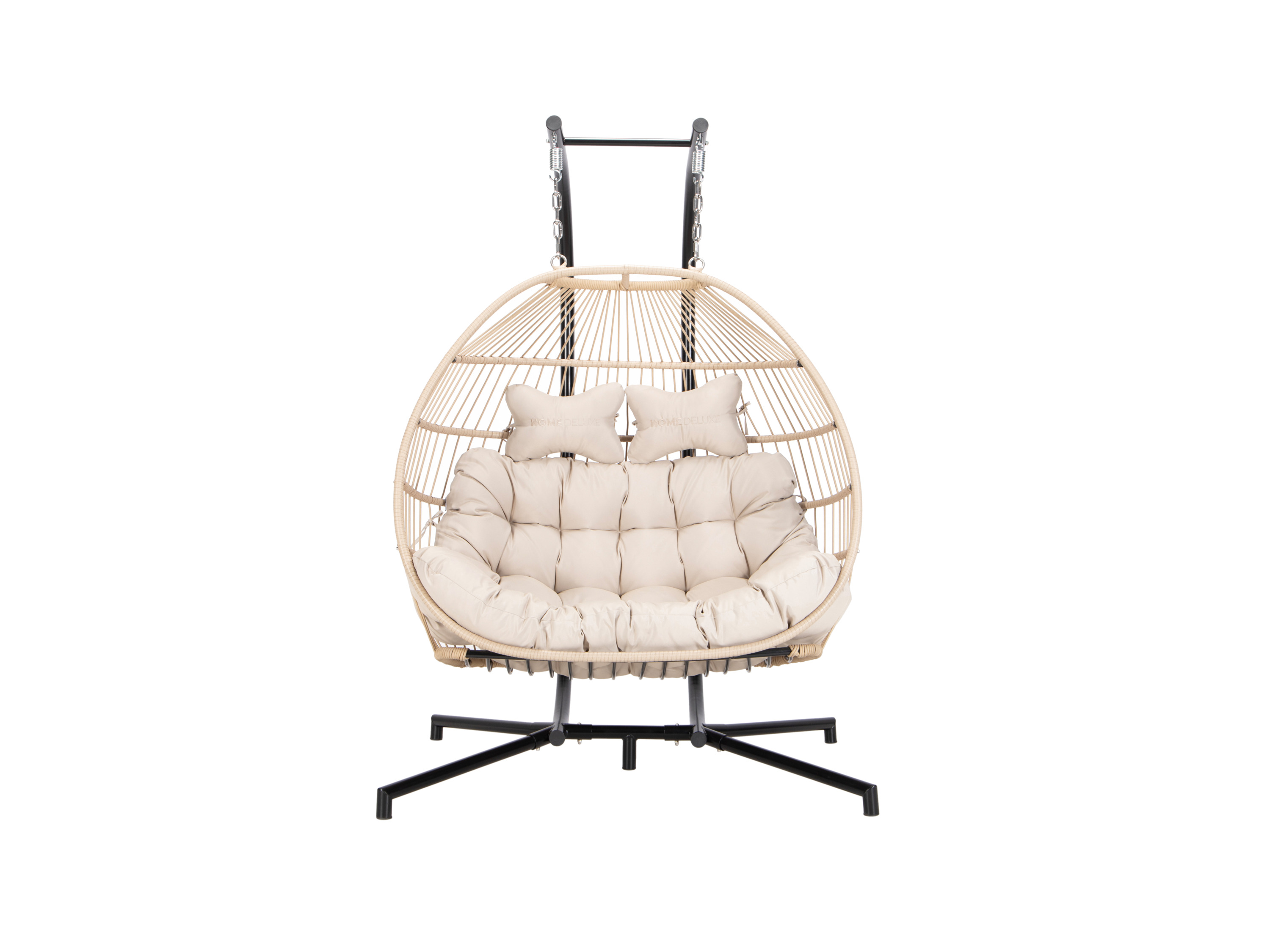 HOME DELUXE Hängesessel LOMA (2-Sitzer, Beige)