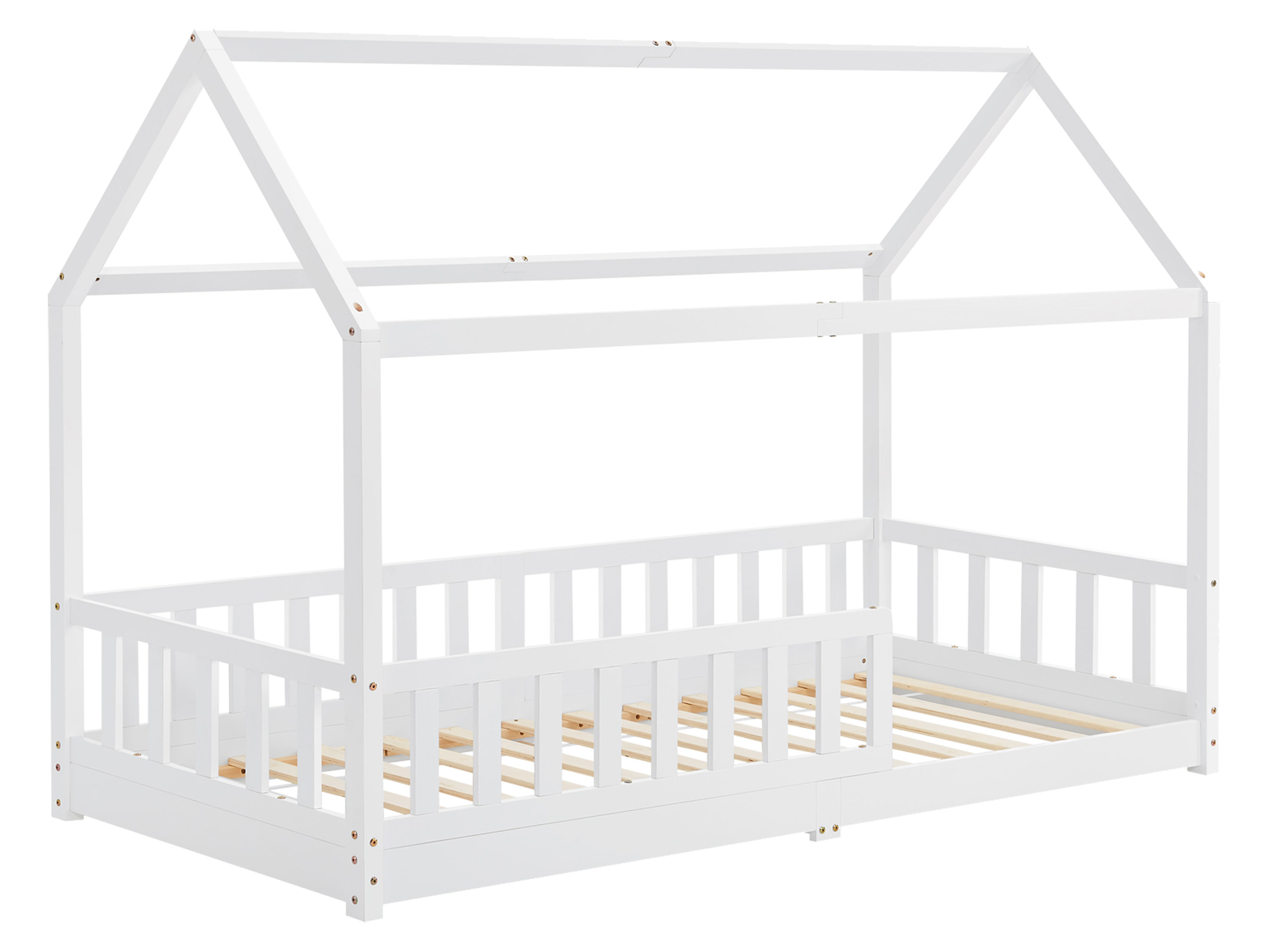 JUSKYS Kinderbett Marli_STR_OS (Weiß, 200 x 90 cm)