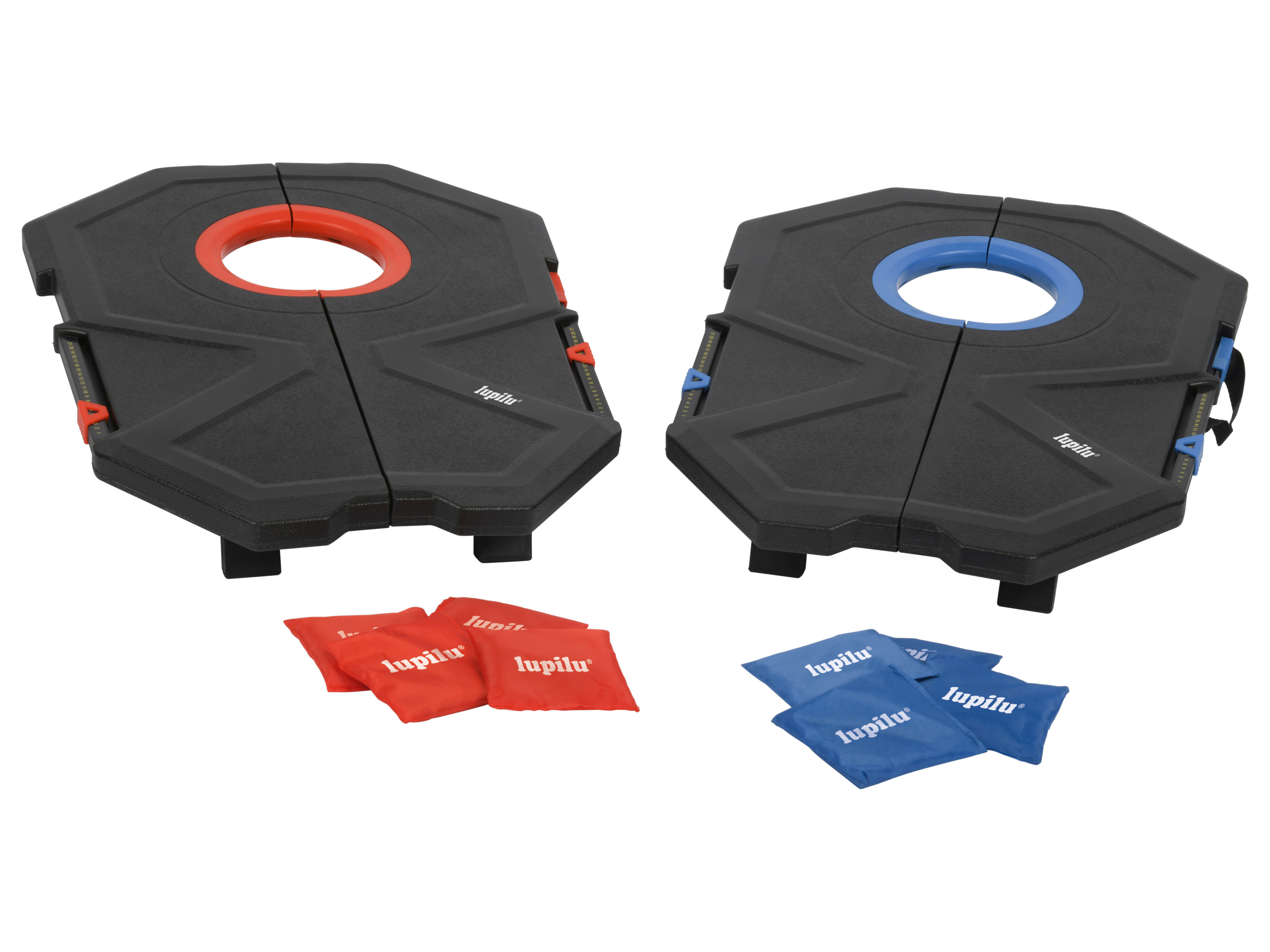 LUPILU® Disc-Golf-Set / Bean-Bag-Spielset / Schmetterball-Set / Street-Hockey-Set (Bean Bag Game)''