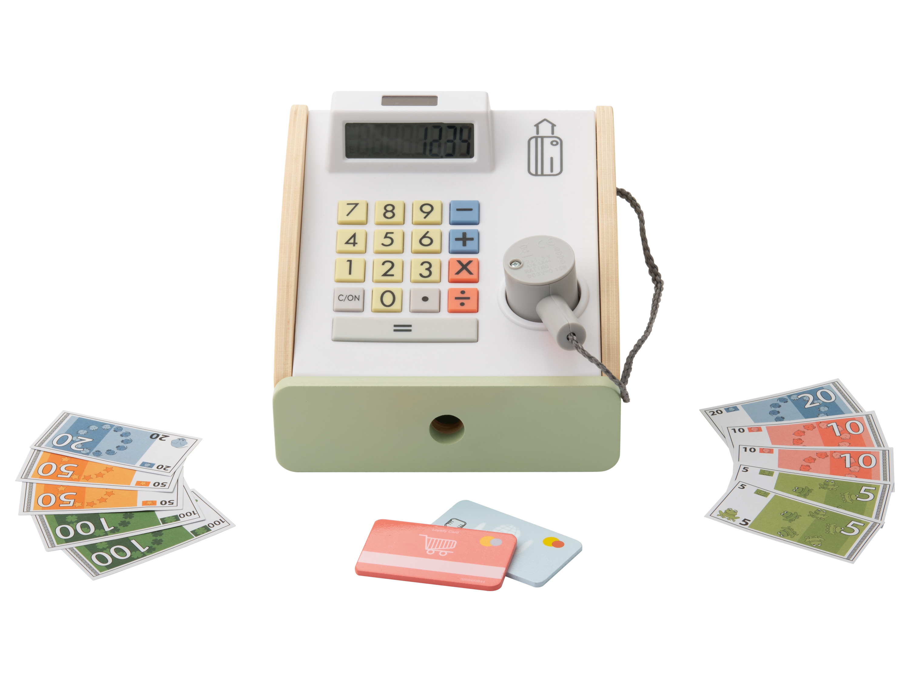 lupilu® Kassen-Set / Waagen-Set / Lebensmittelkisten-Set / Einkaufskorb (Kasse)