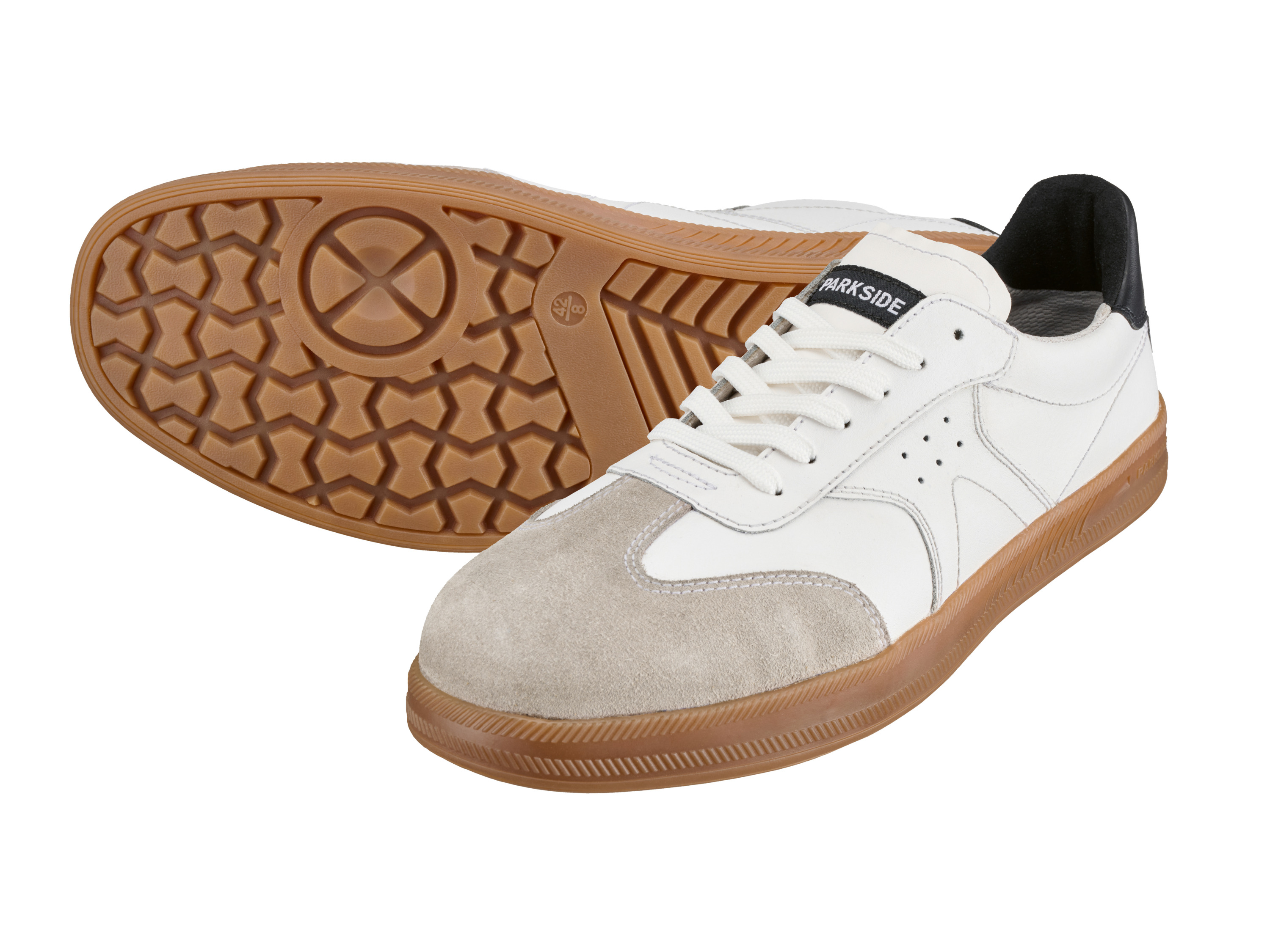PARKSIDE® Herren S1-Sicherheitsschuhe, aus Leder (weiß, 46)
