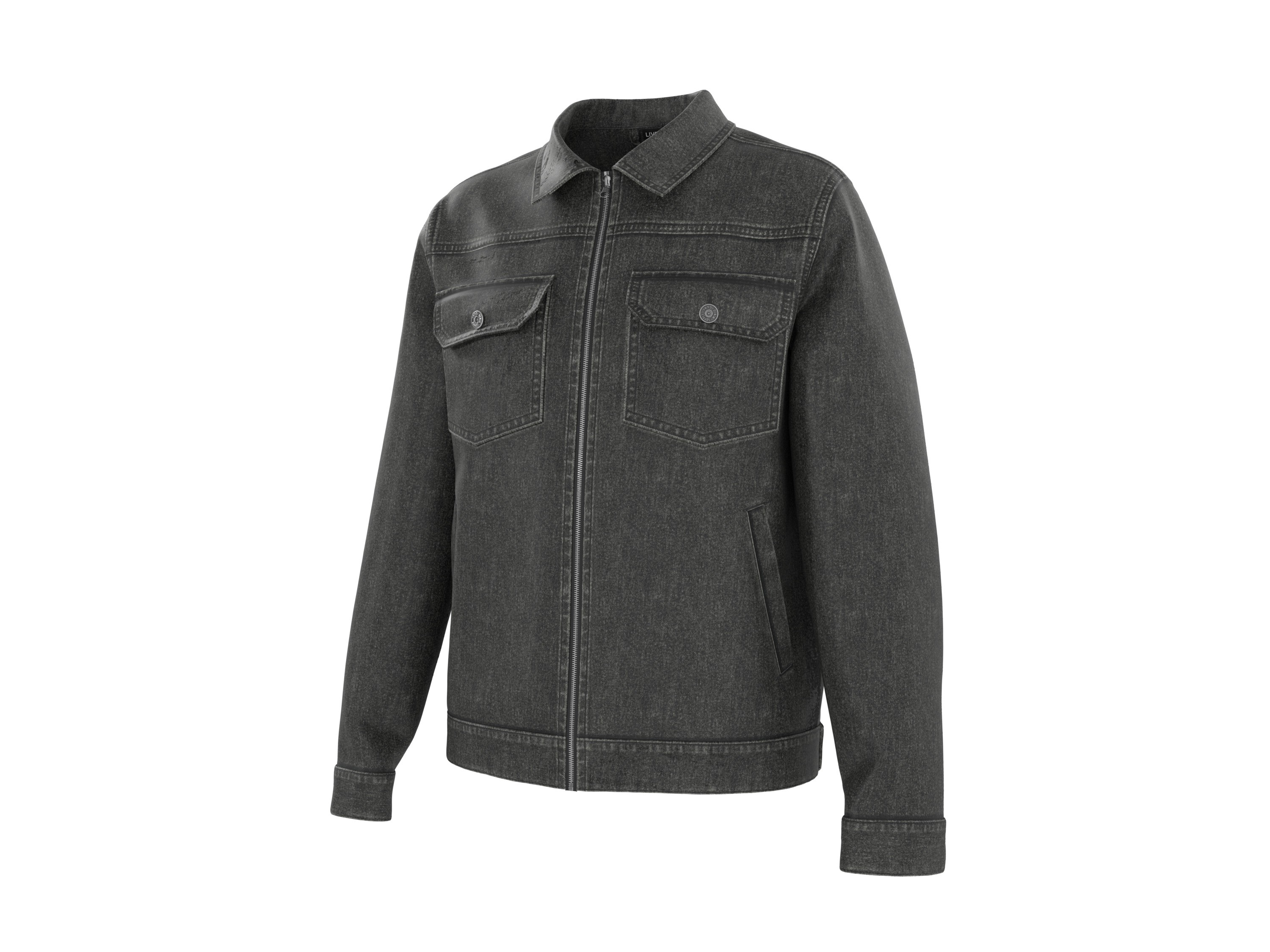 LIVERGY® Herren Jeansjacke (Schwarz, L (52/54))''