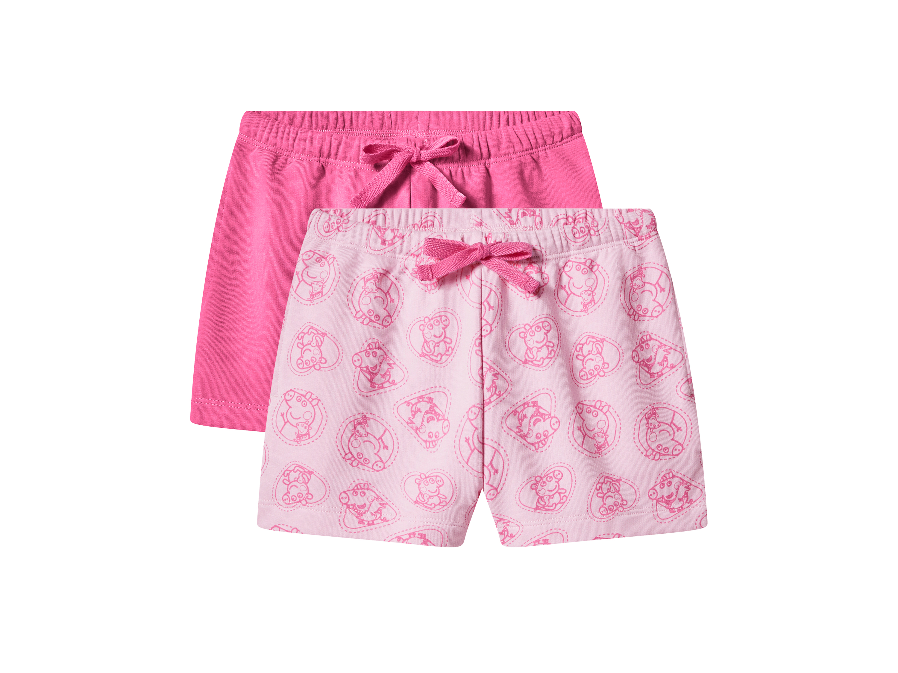 Kinder-Sweatshorts »Peppa Pig / Bluey / Spiderman / Cars«, 2 Stück (98/104)