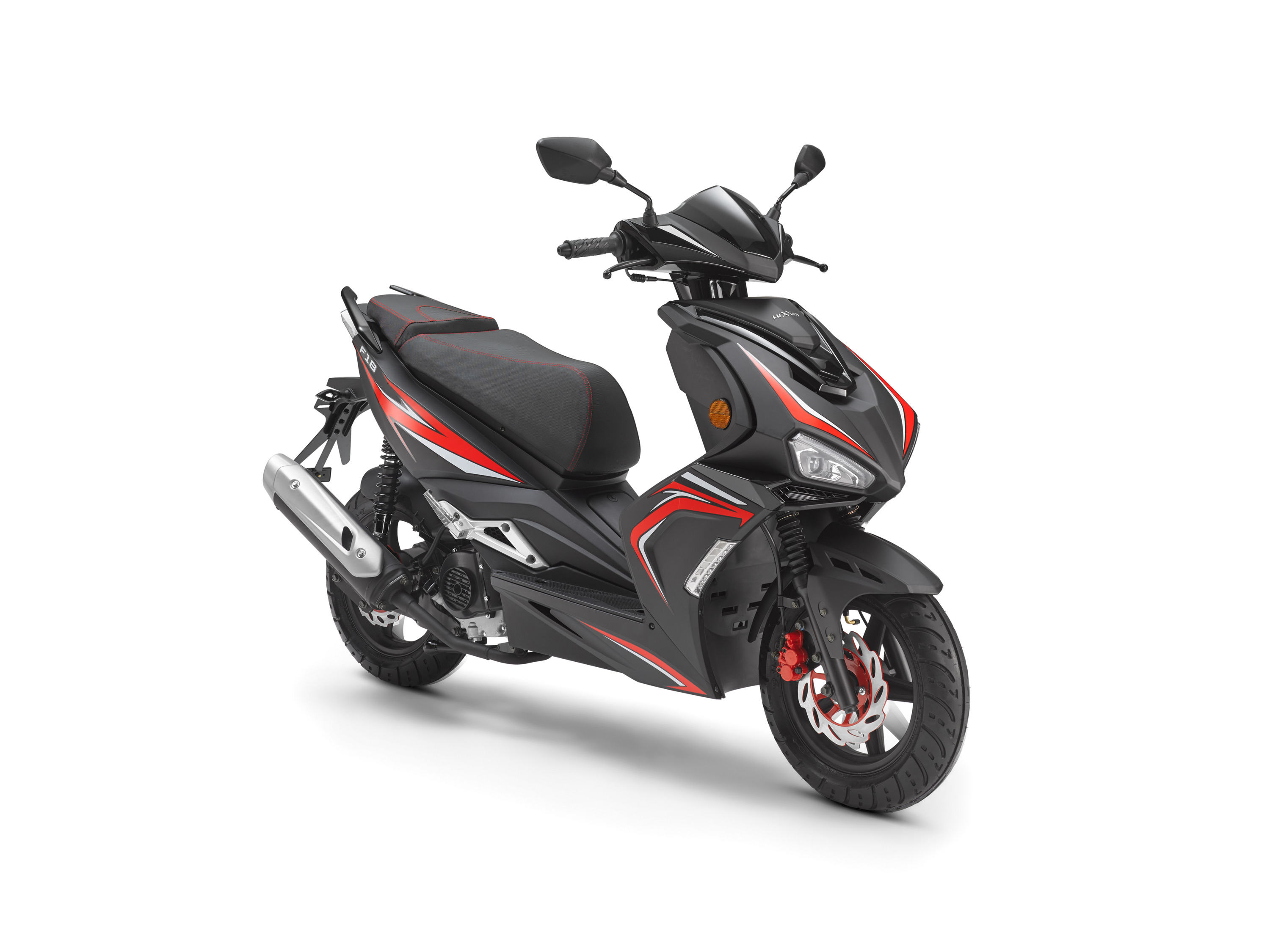LUXXON Motorroller »F18«, 50 ccm, 45km/h (Schwarz)