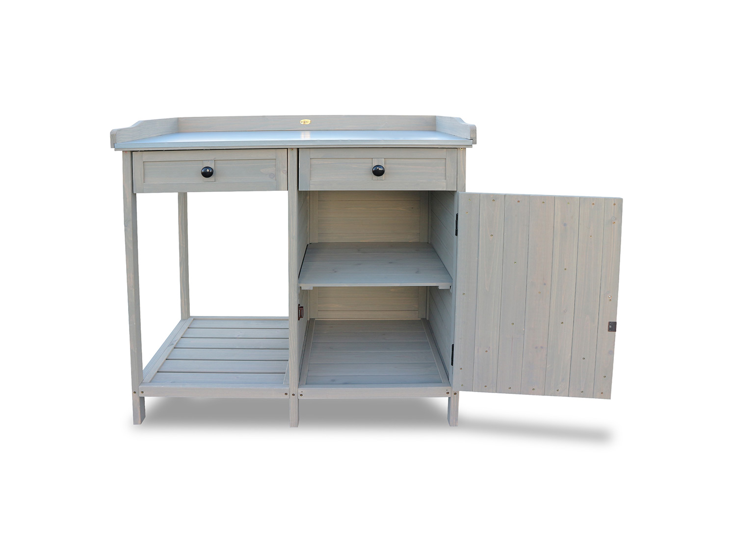 HABAU Pflanztisch Unterschrank, 98 x 48 x 95 cm, grau