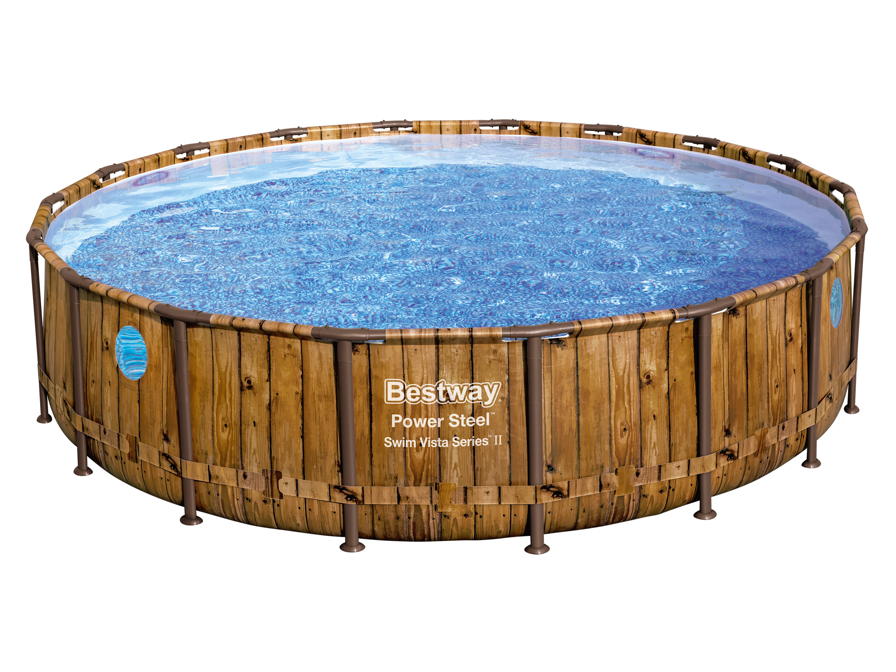 Bestway Power Steel™ Swim Vista Series™ Frame Pool Komplett-Set mit Filterpumpe, ca. Ø 549 x 122 cm