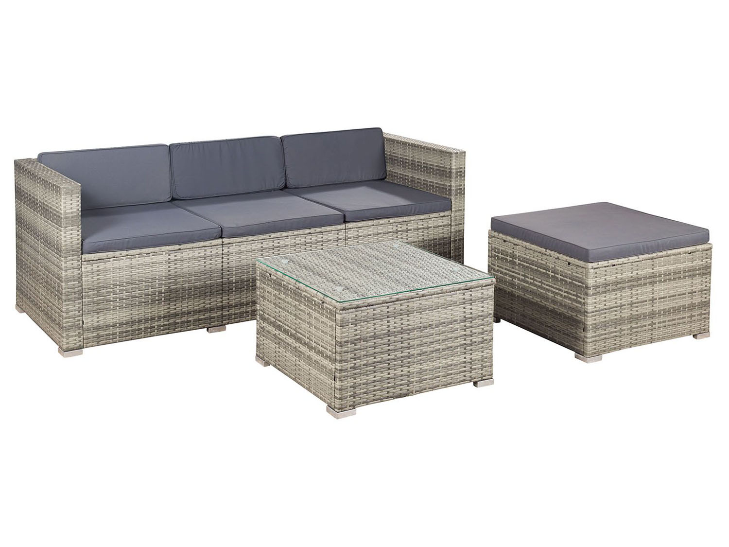 Juskys Gartenlounge Punta Cana (M, grau-meliert)