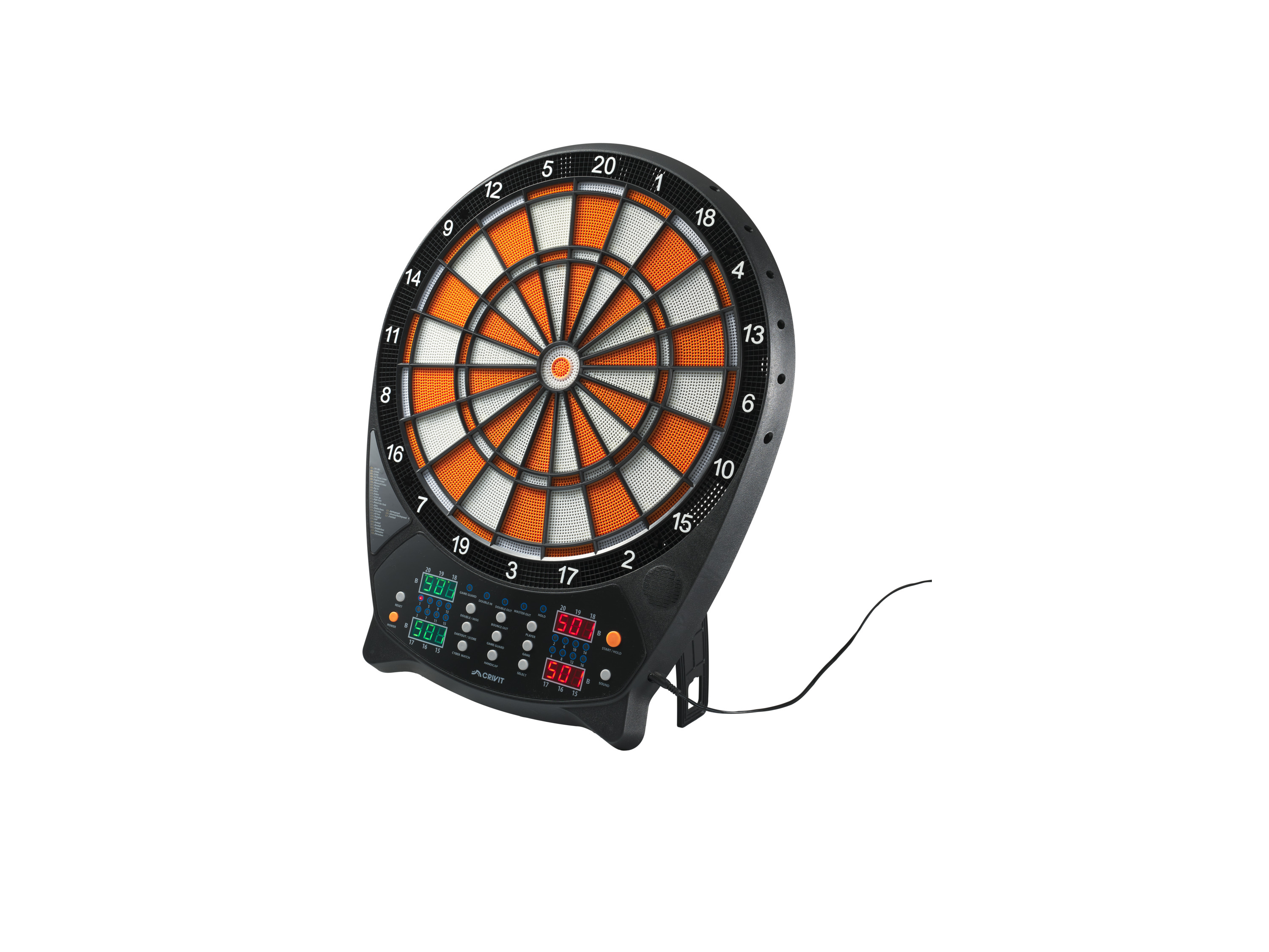 CRIVIT Elektronische Dartscheibe (orange/weiß)