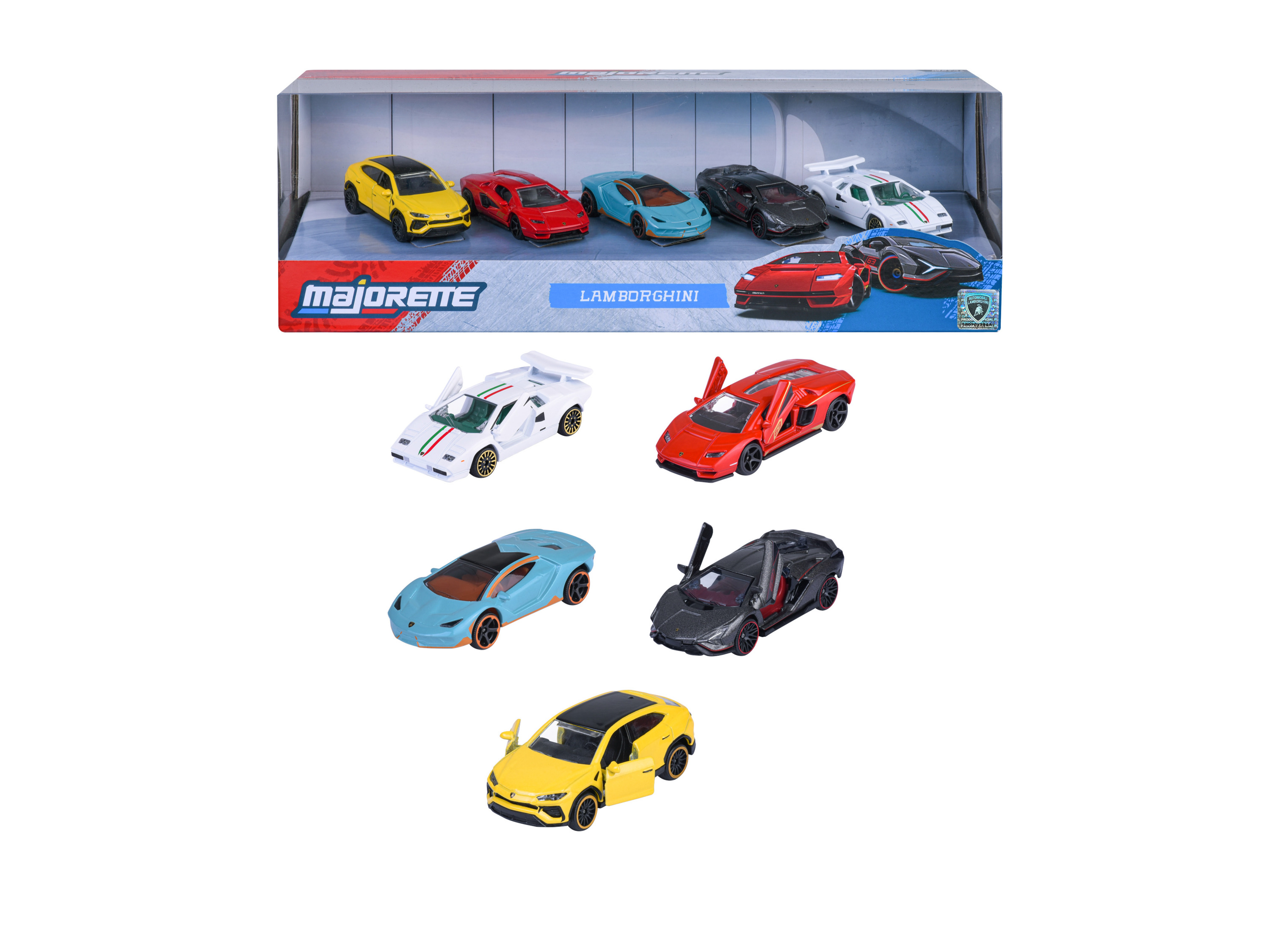 Majorette Spielzeugauto 5 er Geschenkset (Lamborghini)