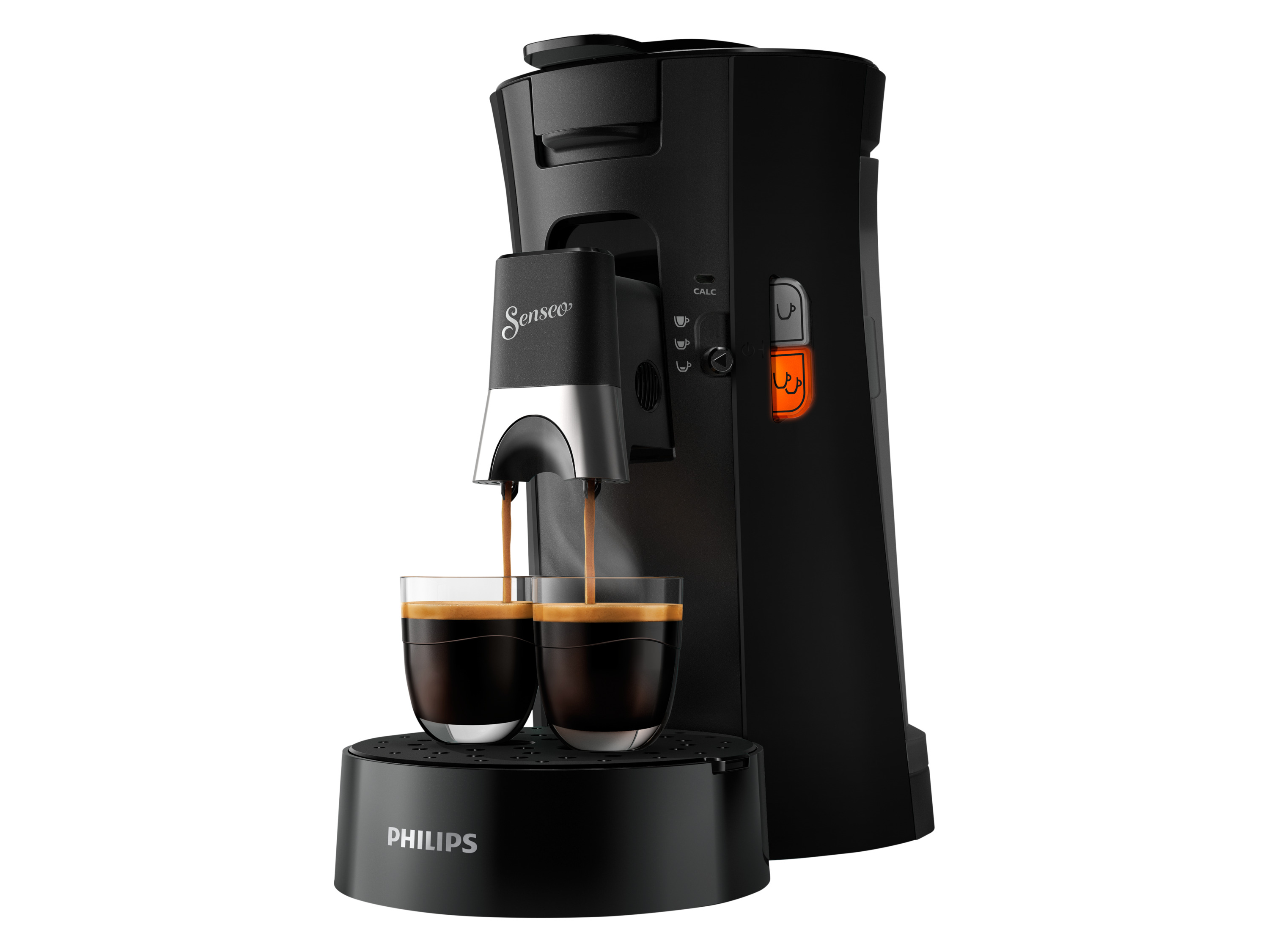 PHILIPS Senseo Select Kaffeepadmaschine, schwarz (Schwarz)