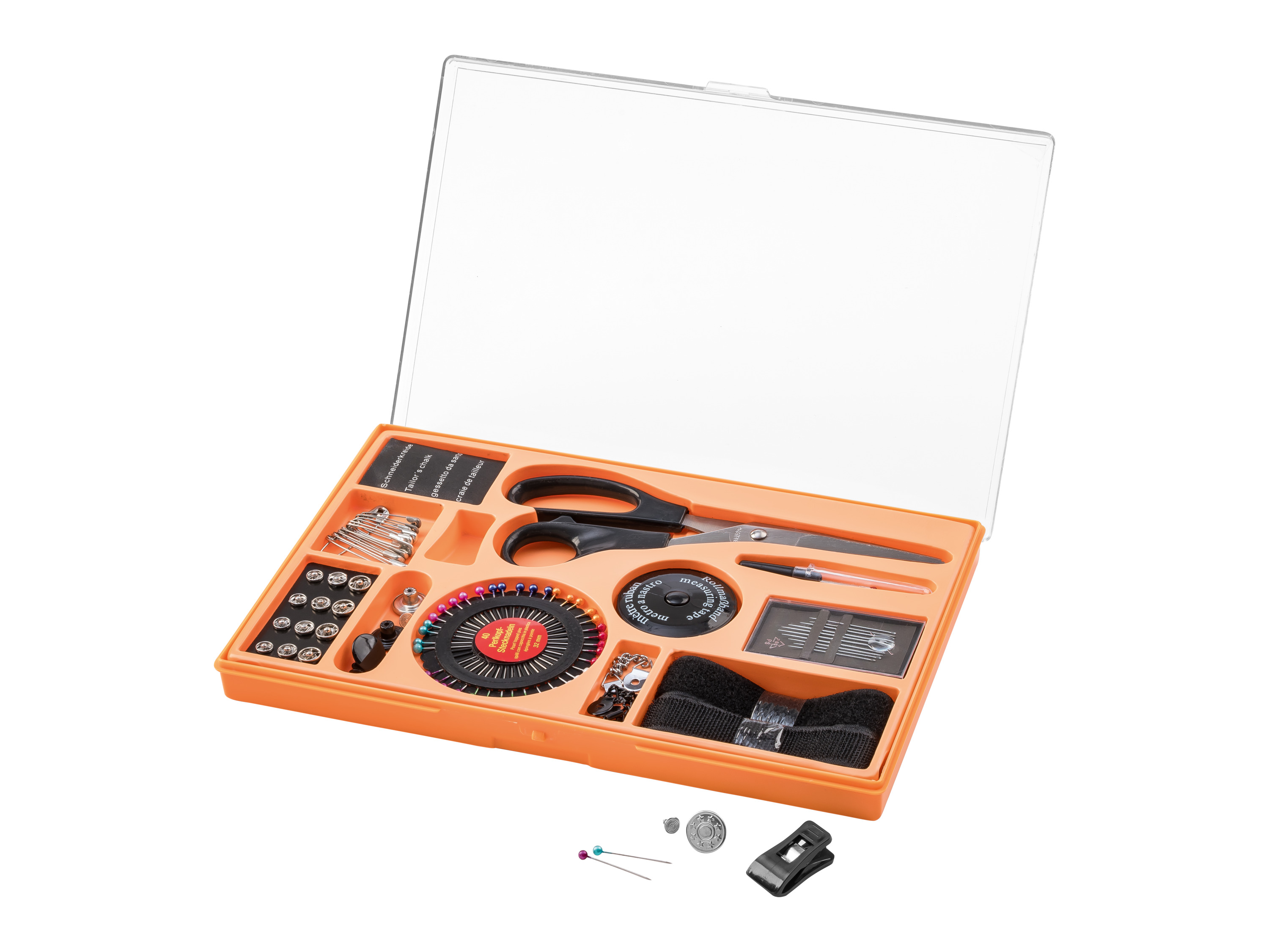 CRELANDO® Schneider-Nähfadensortiment / Schneider-Box (Schneider-Box 87-tlg.)
