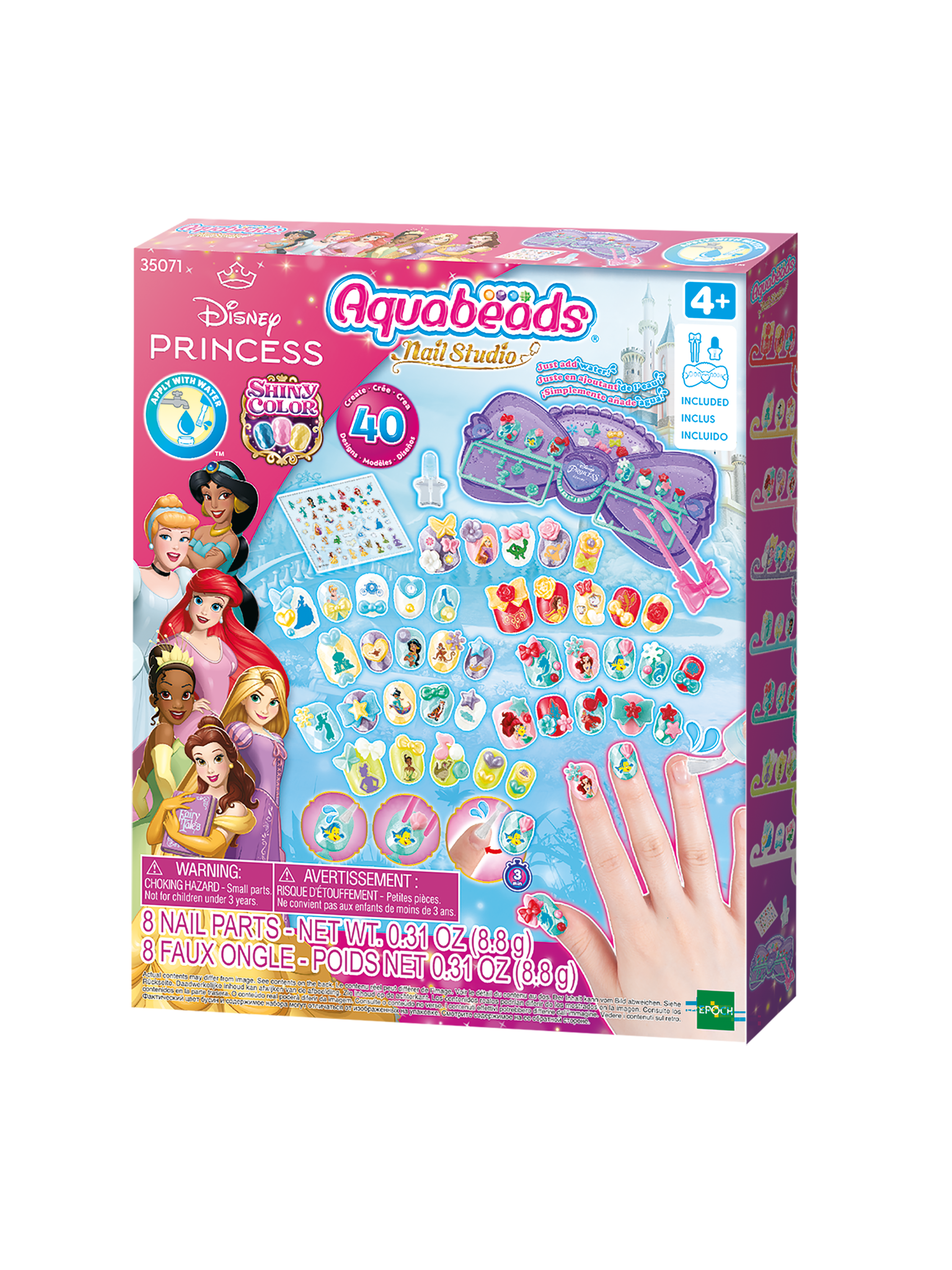 AQUABEADS Nagelstudio, wasseraktivierend (Disney Prinzessin)