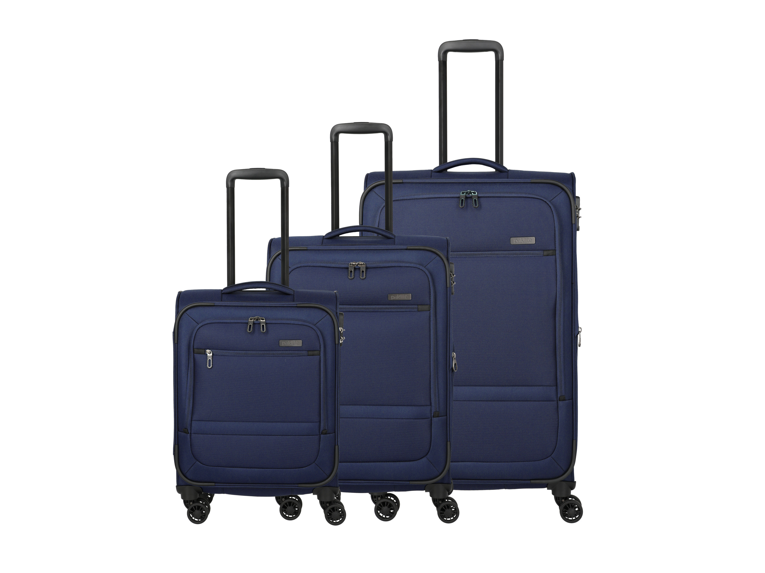 PAKLITE Softschalenkoffer Lido Set (Navy)