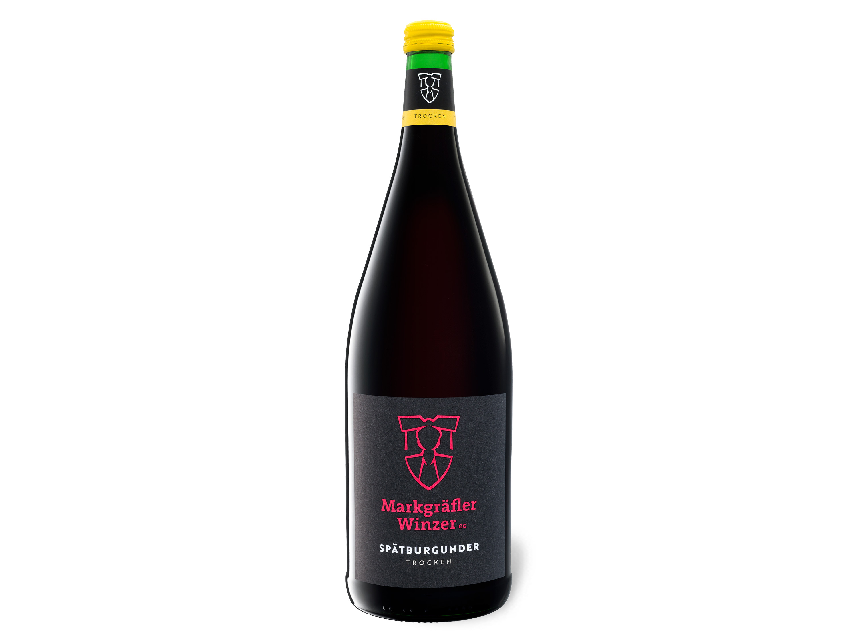 MARKGRÄFLER WINZER Spätburgunder Rotwein QbA trocken, Literflasche, Rotwein 2024
