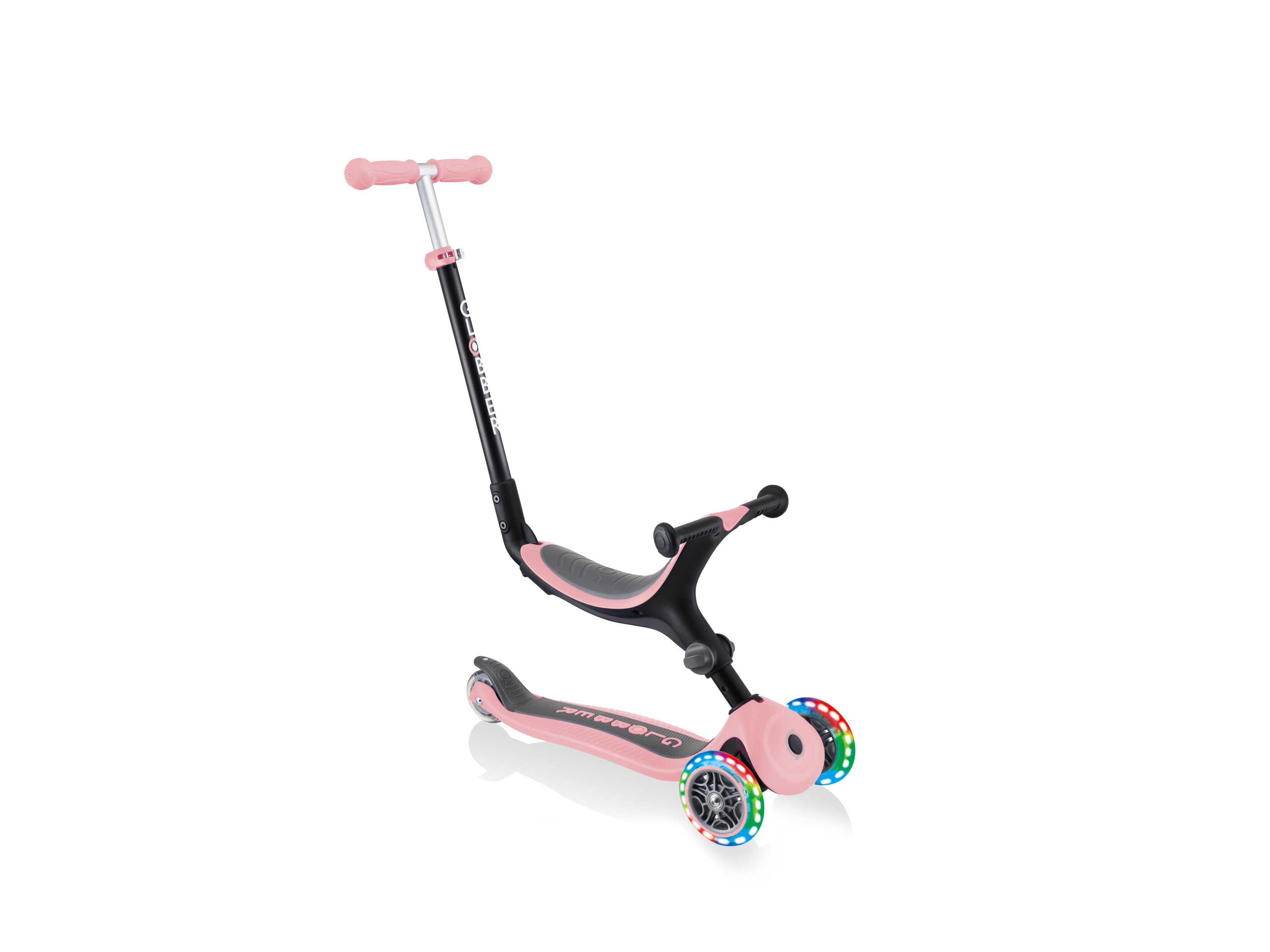 GLOBBER Dreirad Go-Up Foldable Lights (Rosa)