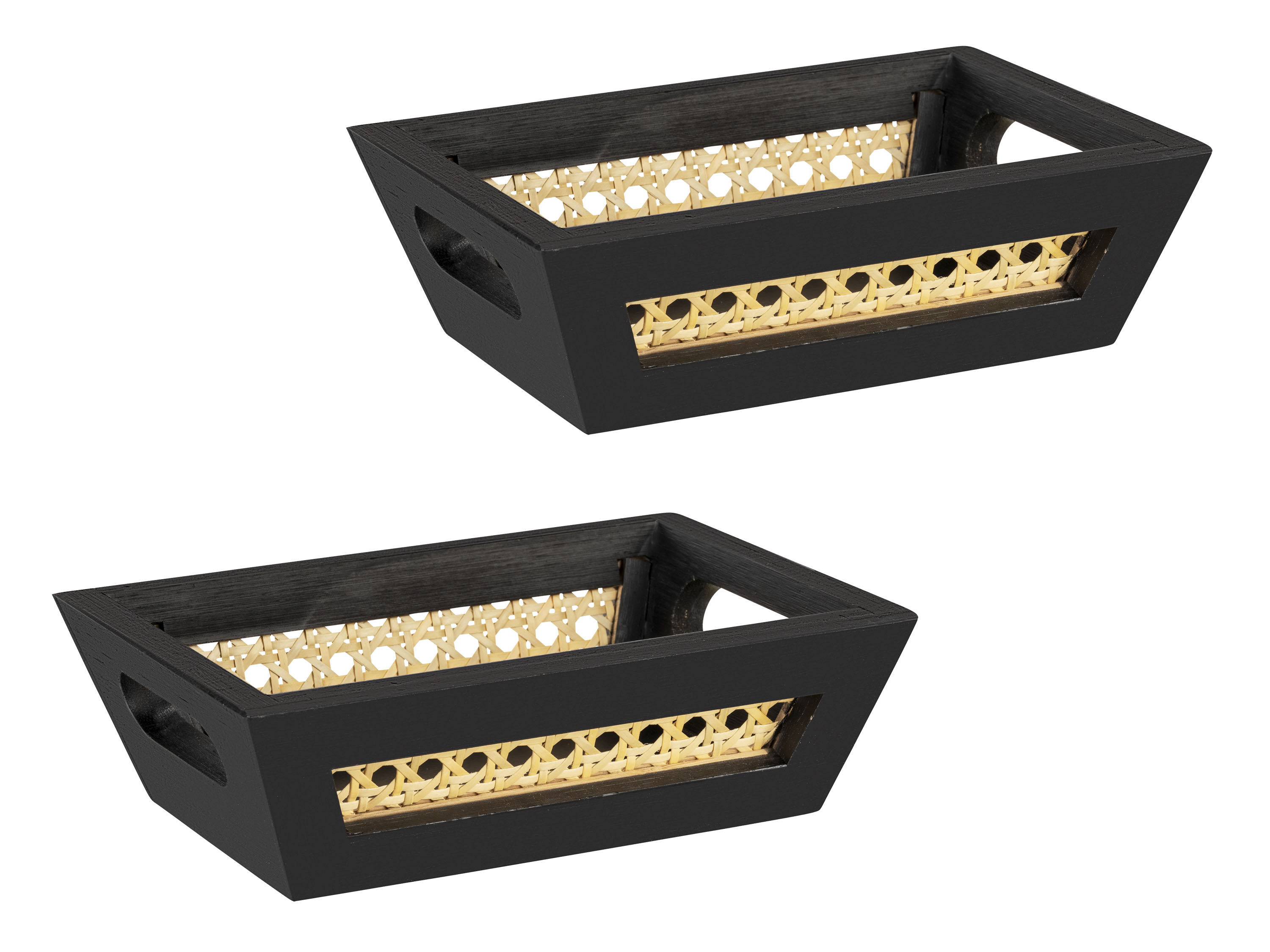 Wenko Aufbewahrungskörbe (2er Set Körbe S, schwarz)