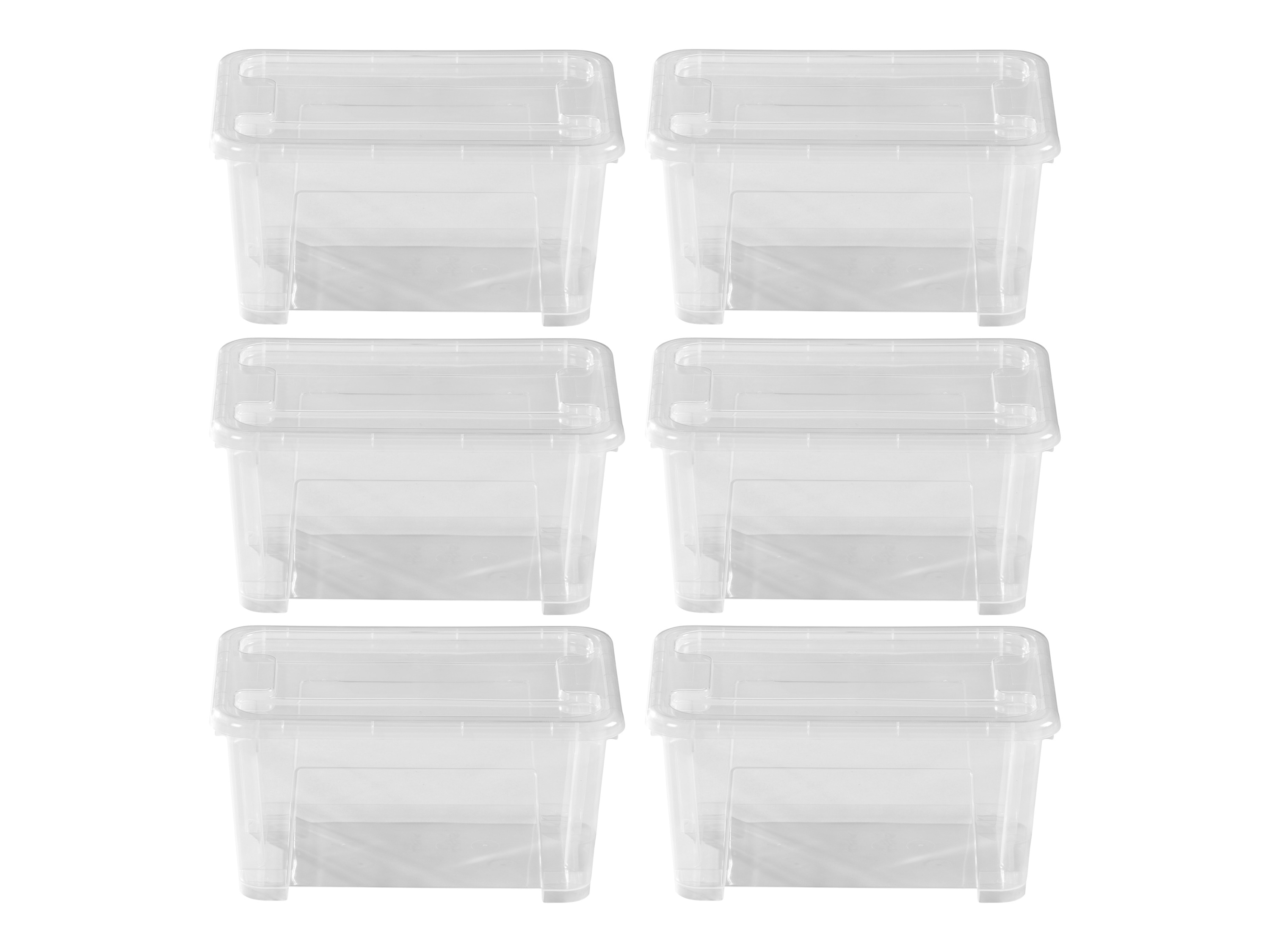W5 Boxen mit Deckel (6er Set)