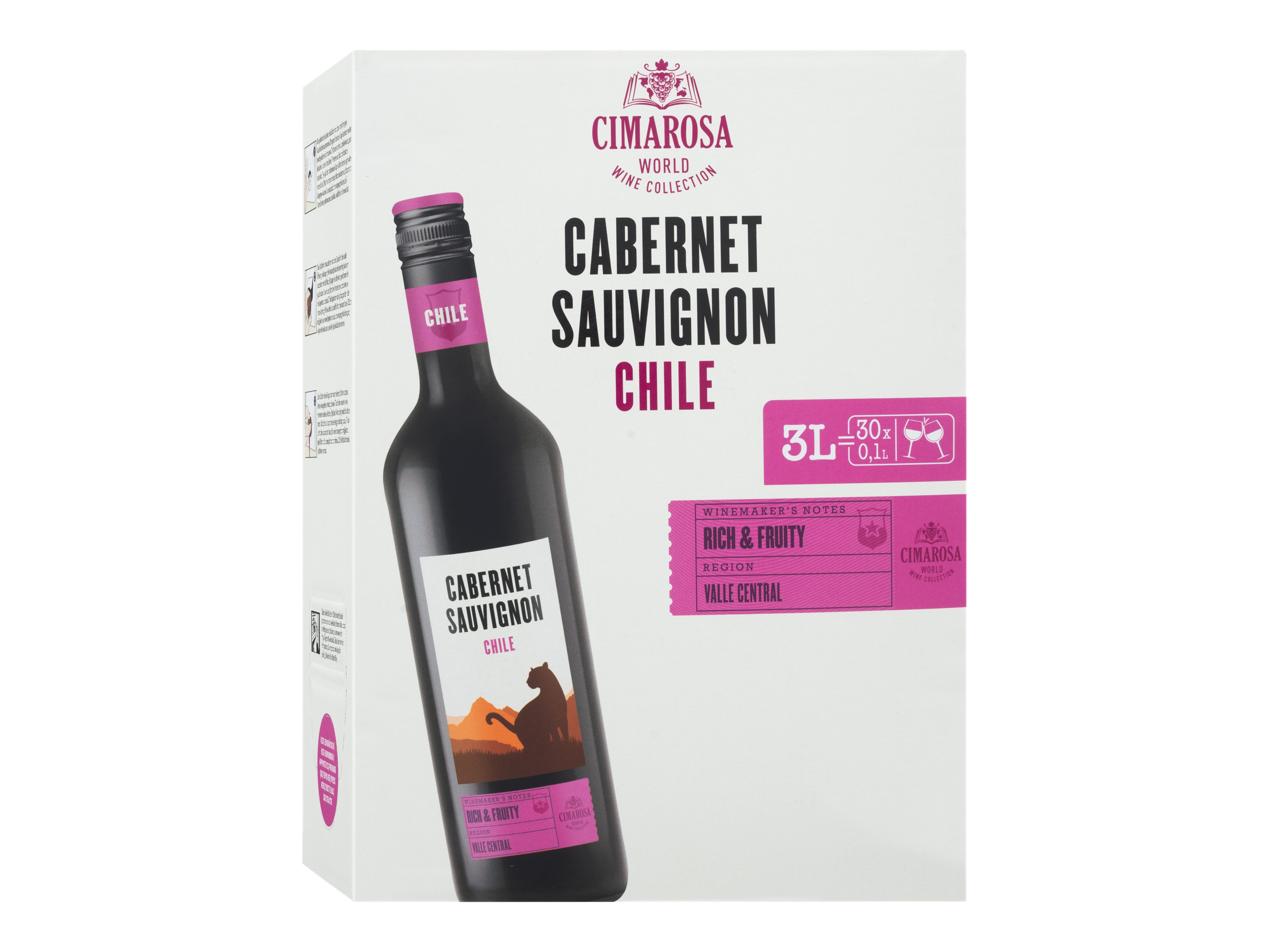 CIMAROSA Cabernet Sauvignon Chile 3-l-Bag-in-Box trocken, Rotwein 2023