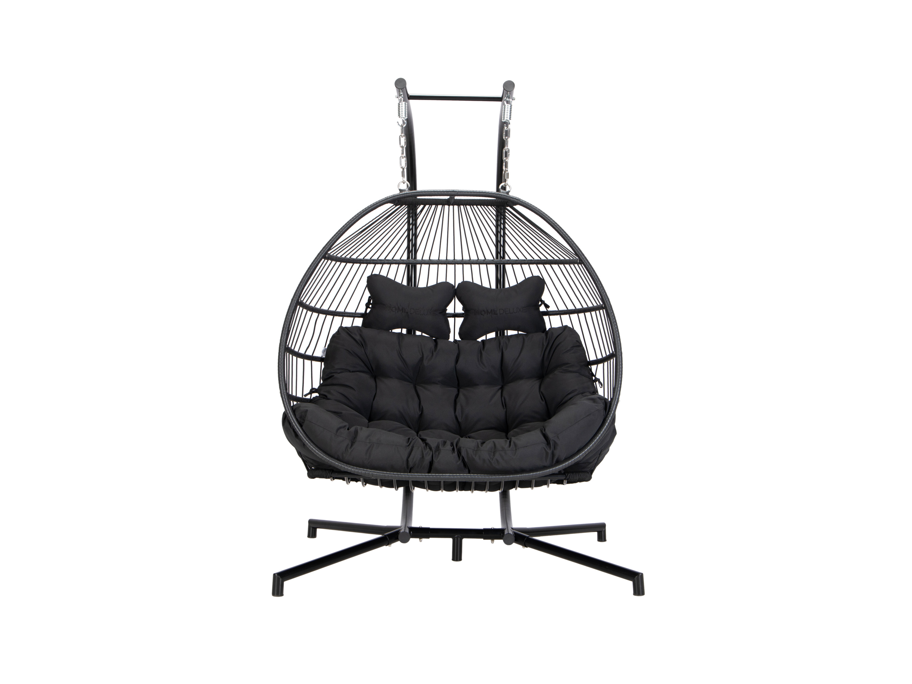 HOME DELUXE Hängesessel LOMA (2-Sitzer, Schwarz)