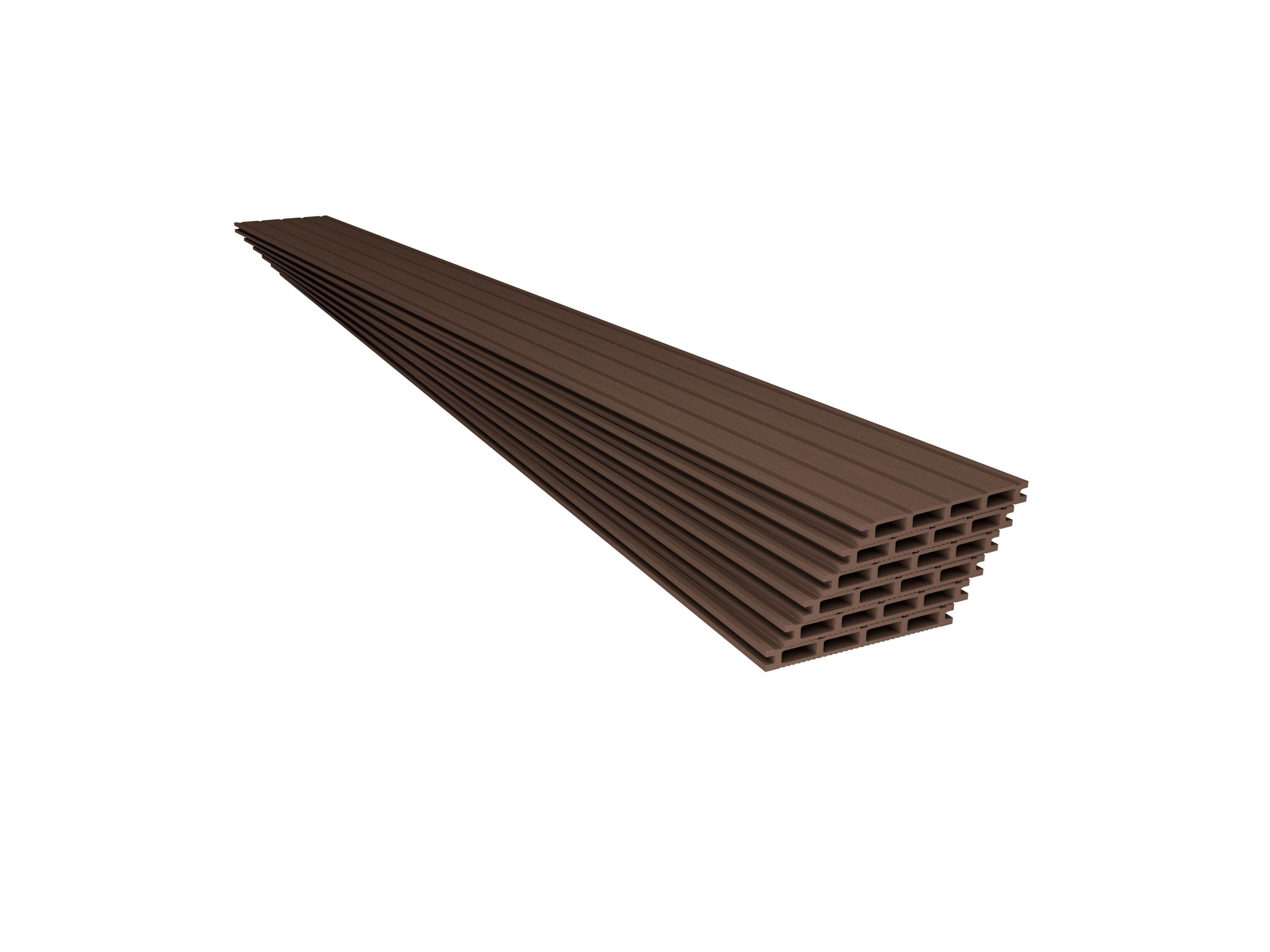 JUSKYS WPC Terrassendielen, mit Clipsystem (4 m², Braun)''