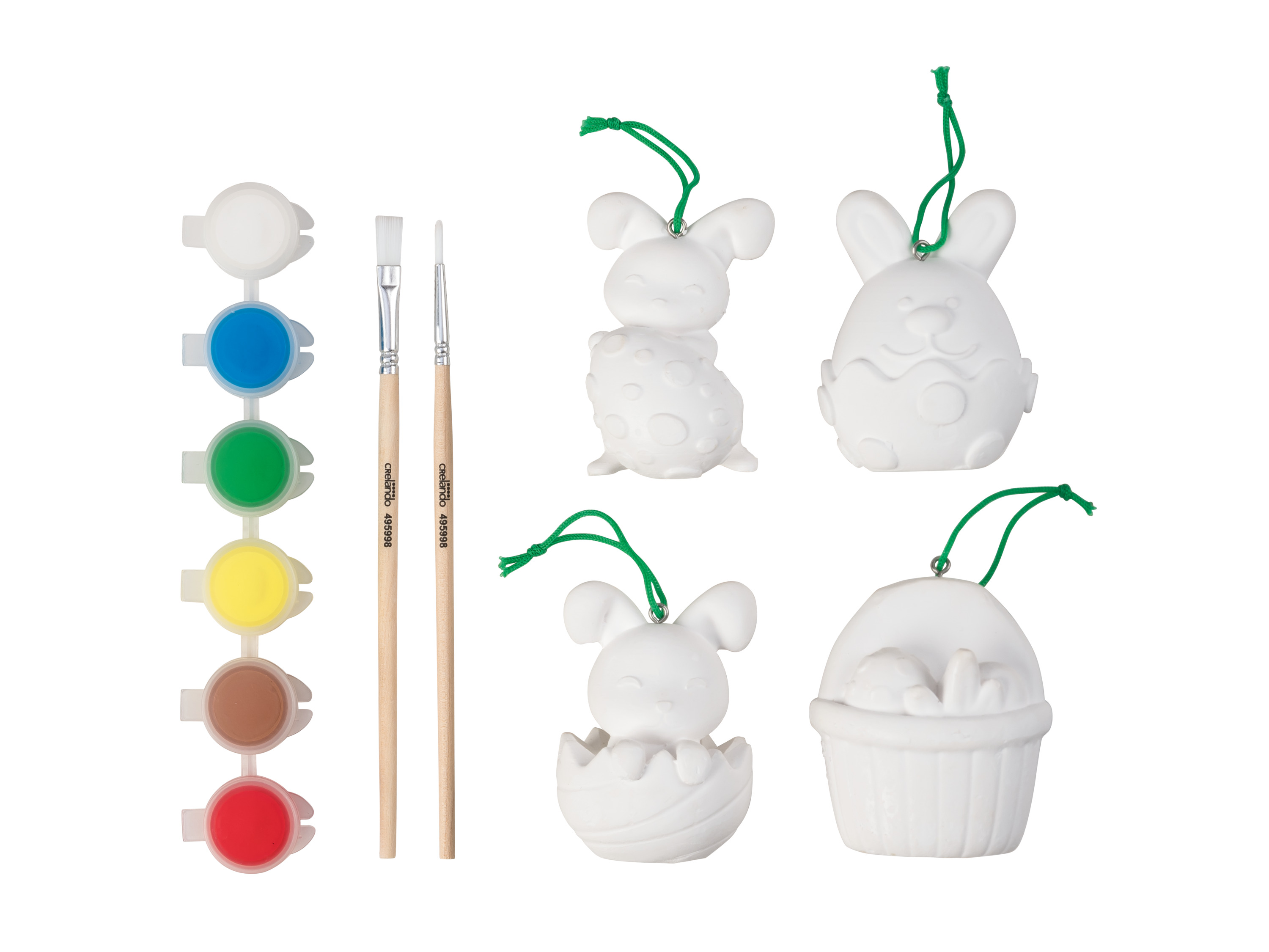 CRELANDO® Osterfiguren zum Bemalen (Hasen)