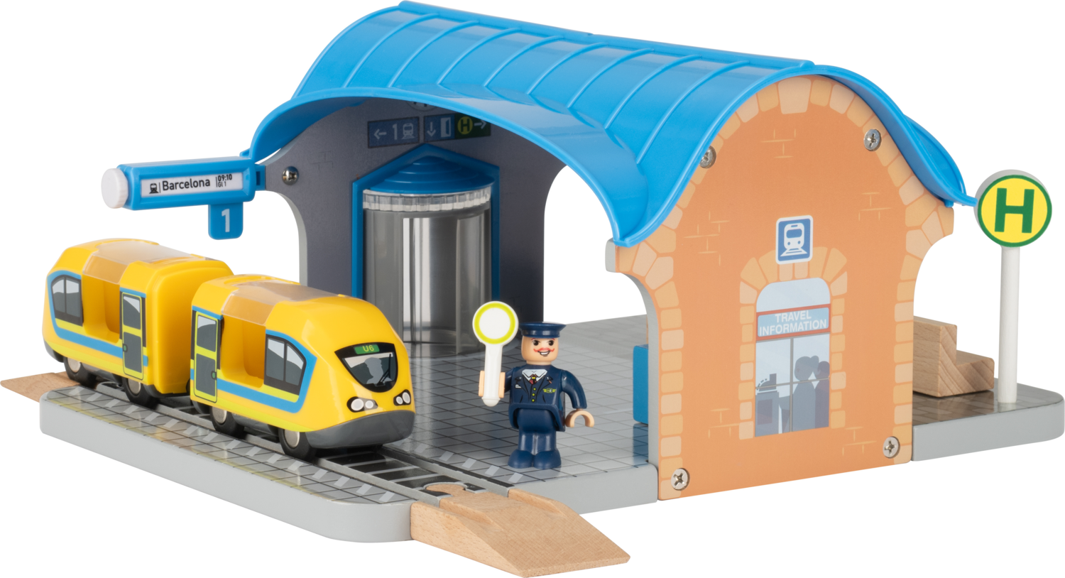 LUPILU® Holz Eisenbahn-Erweiterung (Bahnhof)