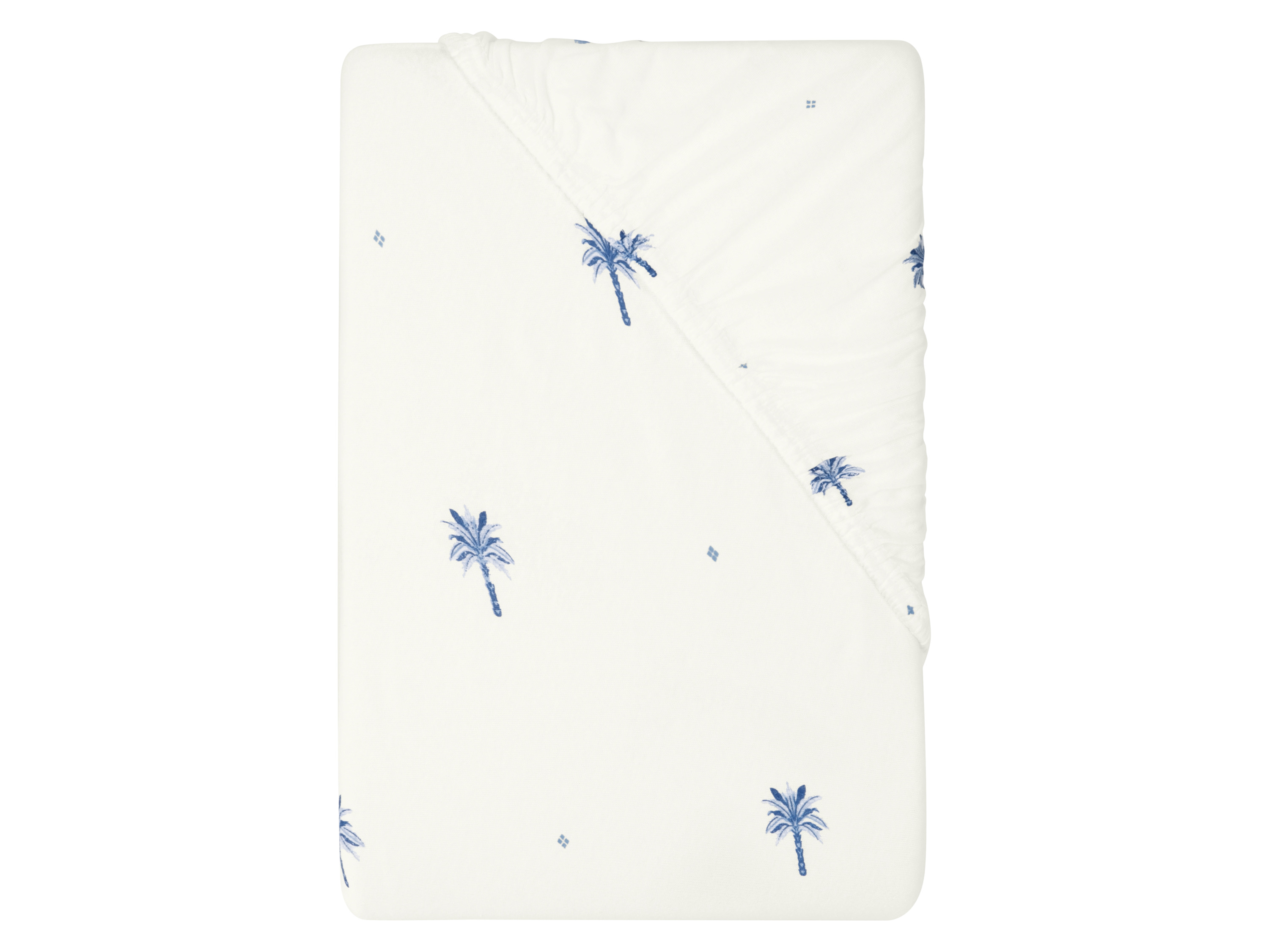 LIVARNO® Jersey-Spannbettlaken, 90-100 x 200 cm (Palmen)''