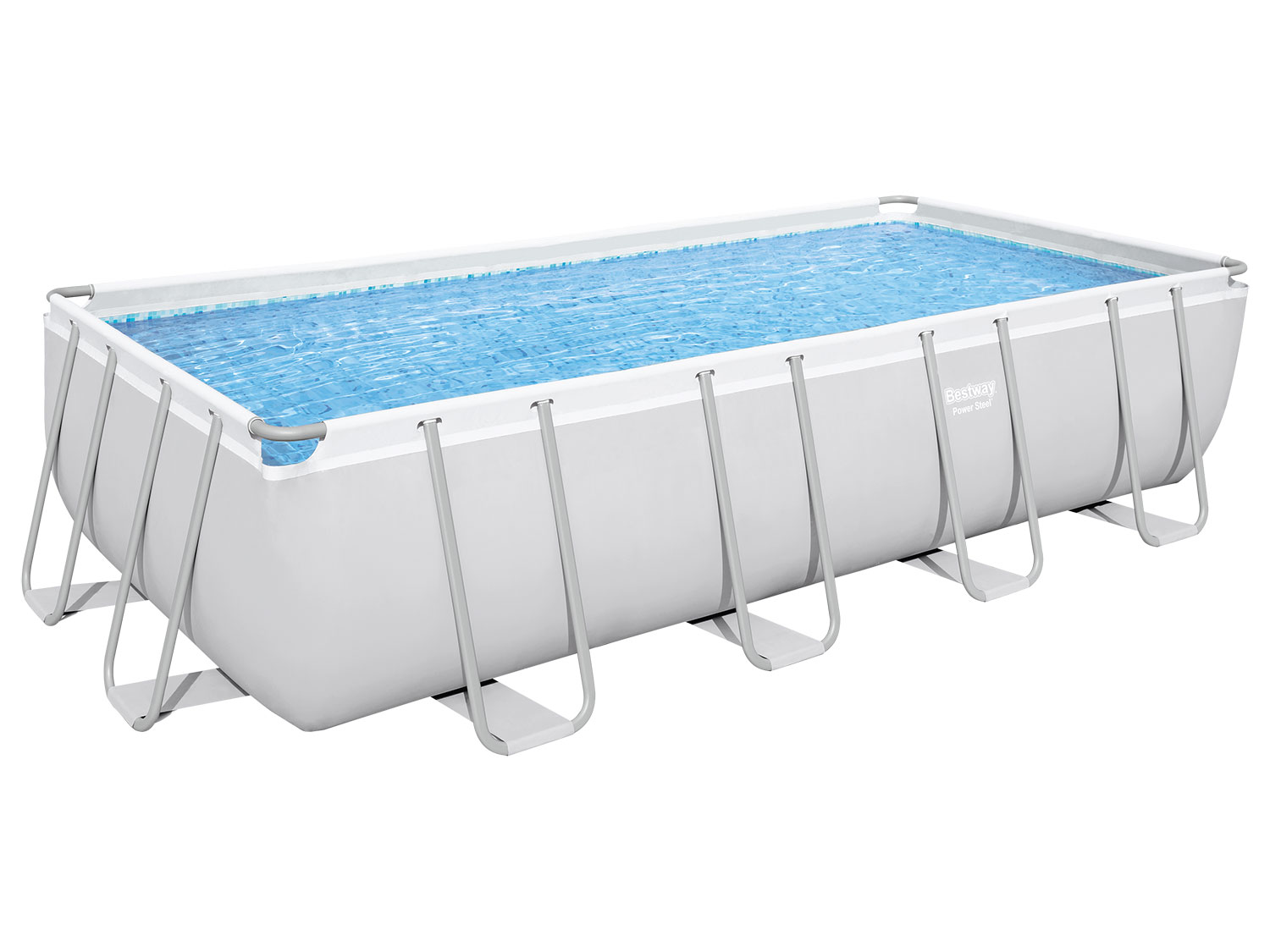 Bestway Power Steel™ Frame Pool Komplett-Set, eckig  (Filterpumpe, 488 x 244 x 122 cm)