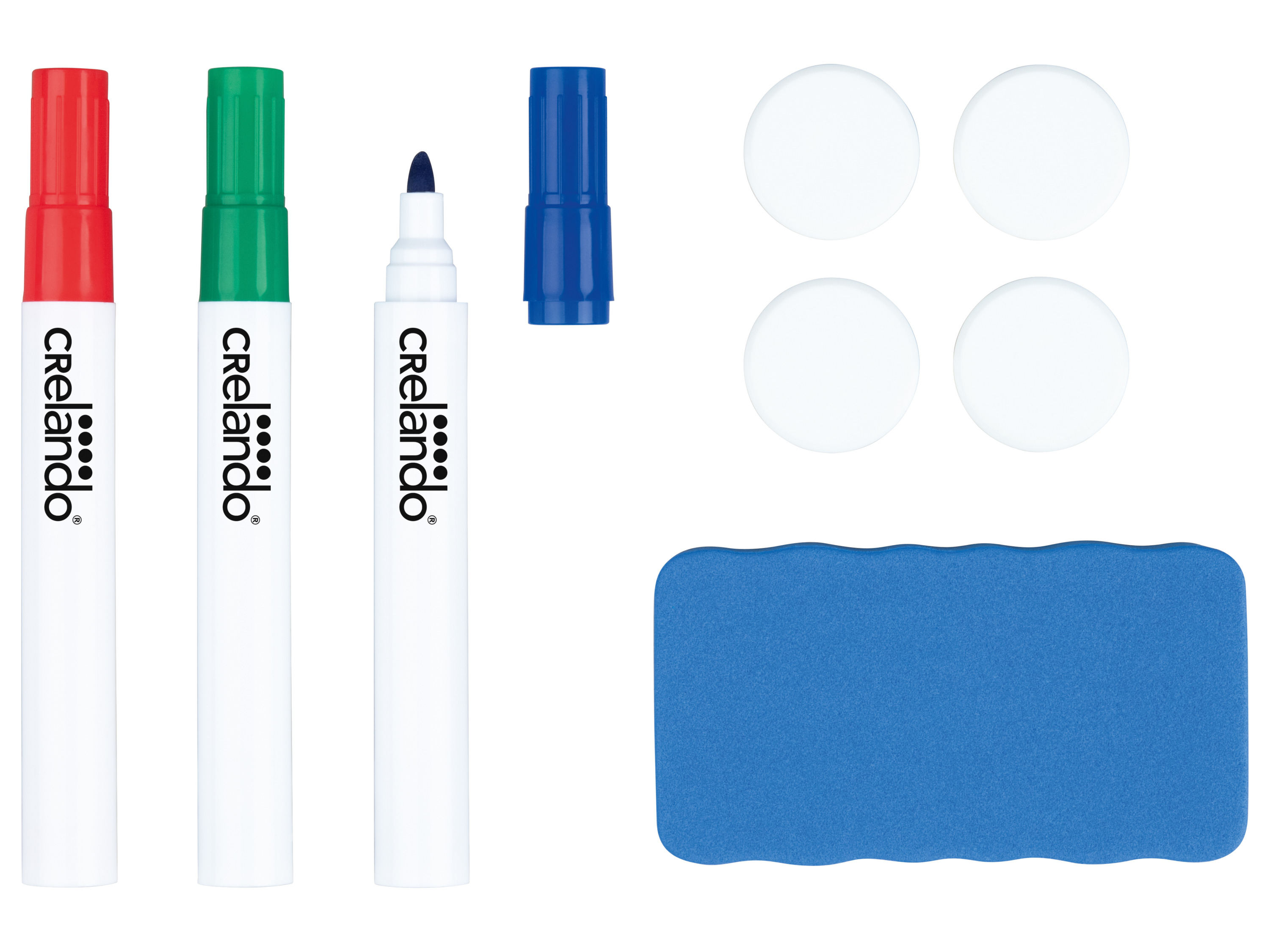 CRELANDO® Whiteboard-Set / Whiteboard Stifte-Set (Whiteboard Set)