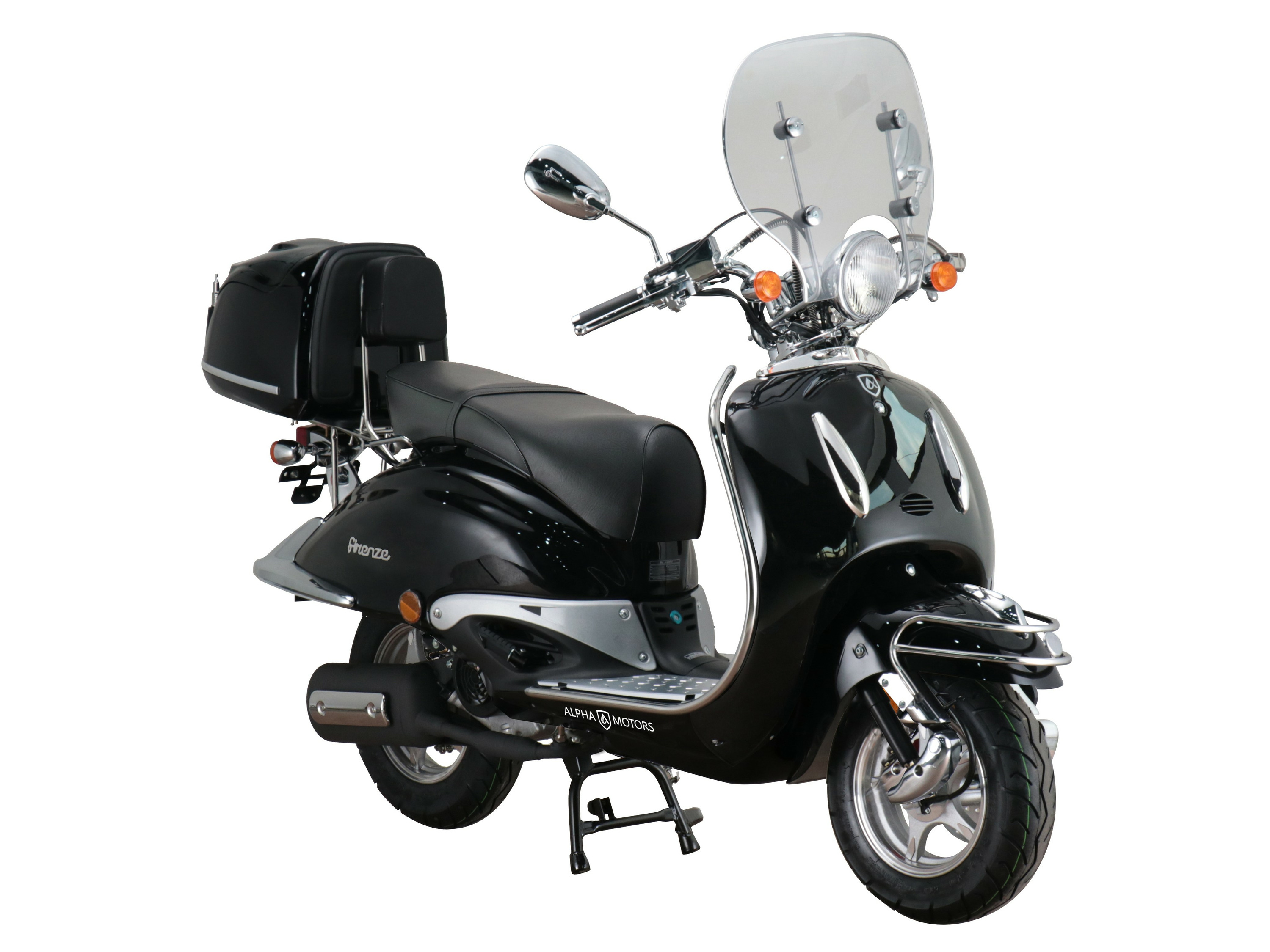 Alpha Motors Motorroller Retro Firenze Limited 125 ccm EURO 5 (Schwarz, 85 km/h)''