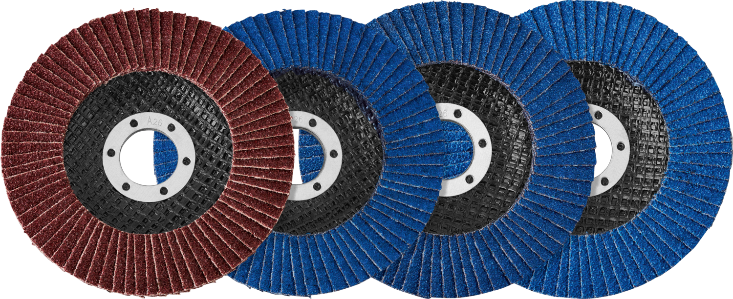 PARKSIDE® Fächerscheiben-Set / Klettschleifteller mit Schleifpapier-Set / Reinigungsscheibe / Schruppscheiben-Set (Fächerschleifscheiben 4tlg.)