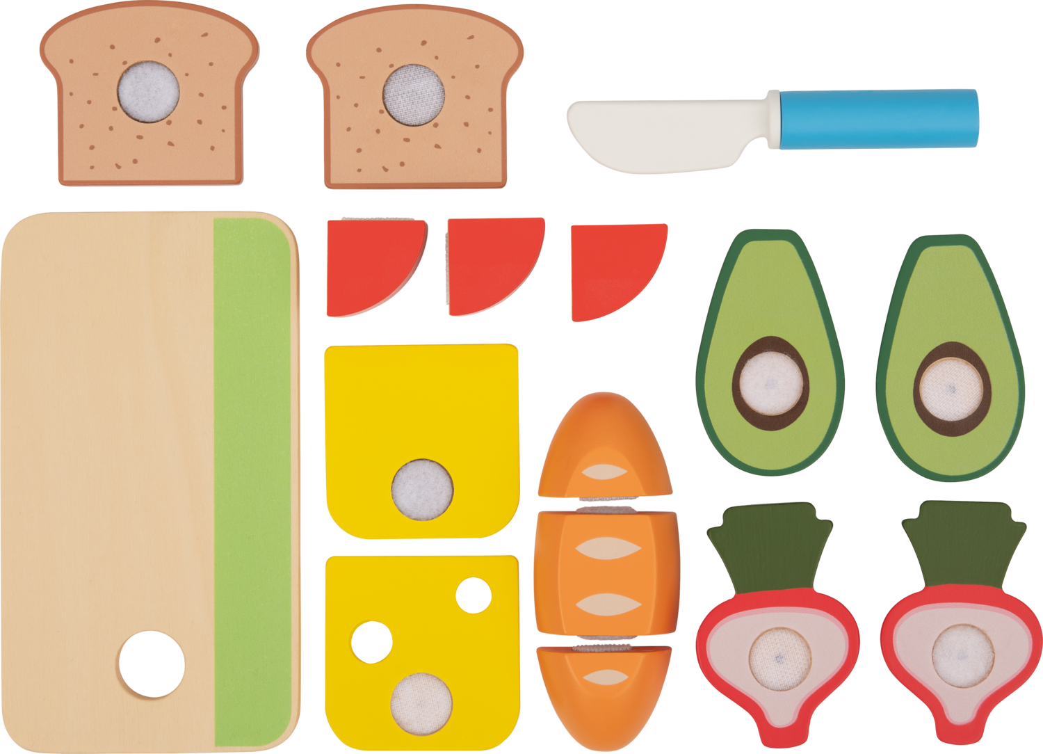 LUPILU® Sandwich-Set / Obst-Set / Fleisch- und Fisch-Set / Gemüse-Set (Käse und Baguette)