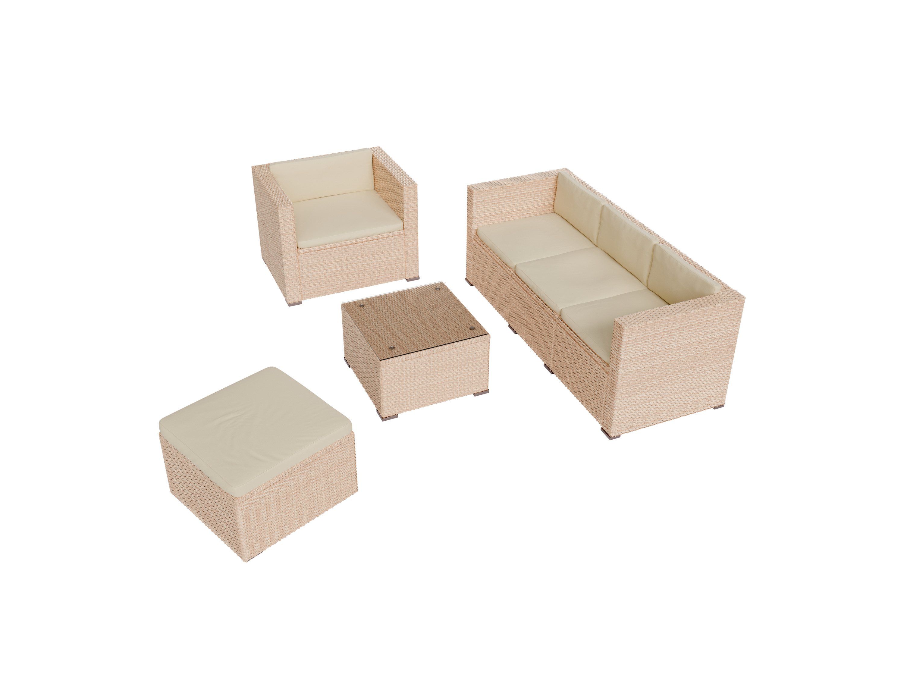 JUSKYS Gartenlounge Punta Cana (creme/sand, L)''