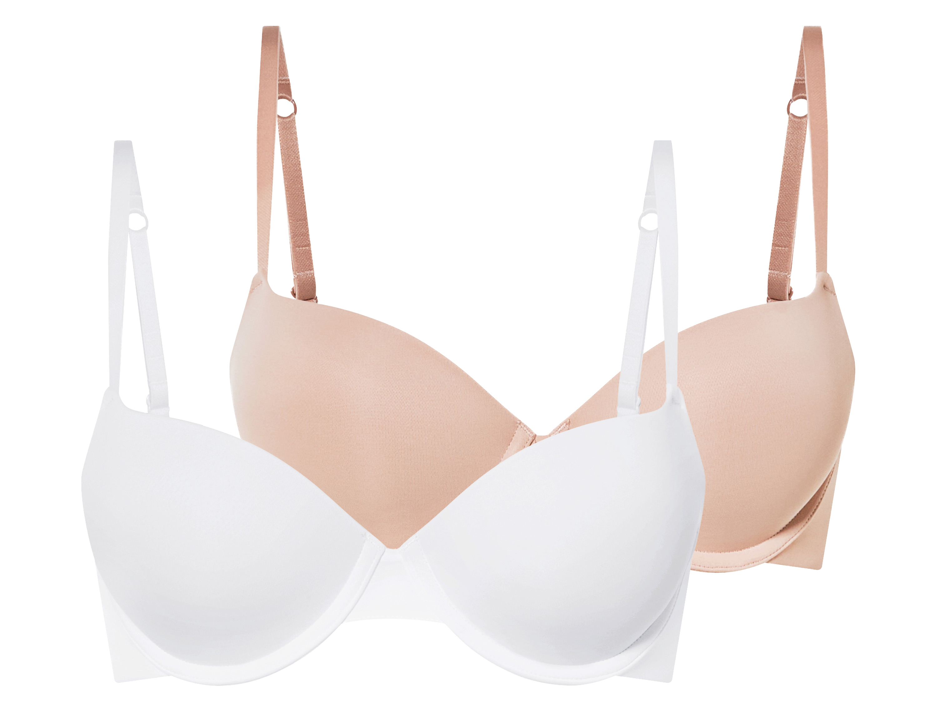 esmara® Damen Push Up BHs, 2 Stück (beige/weiß, 80D)''