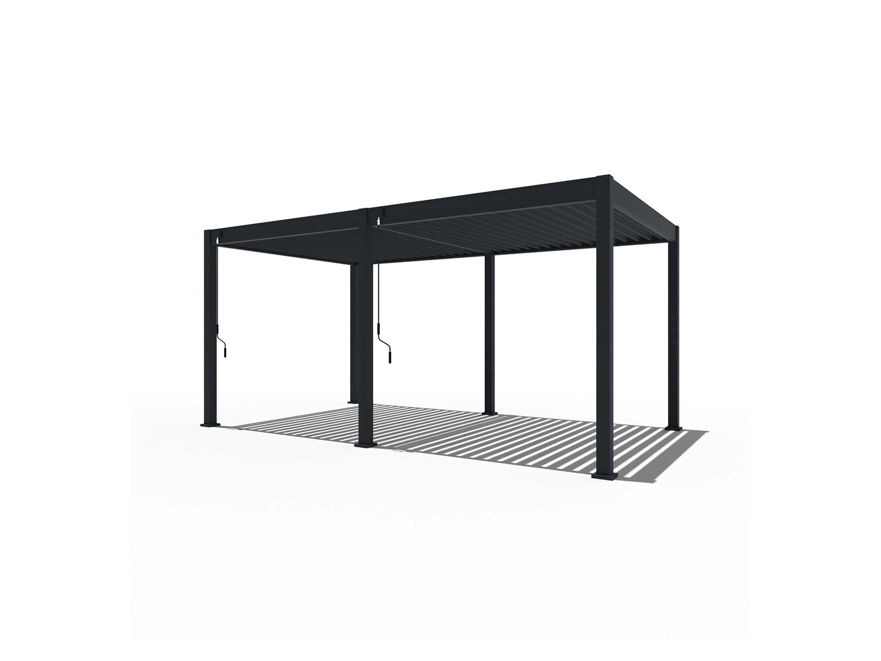 Pergoline Pavillon »Trumpf«, mit verschließbaren Stahl-Lamellen (Anthrazit, 3 x 5,3 m)''