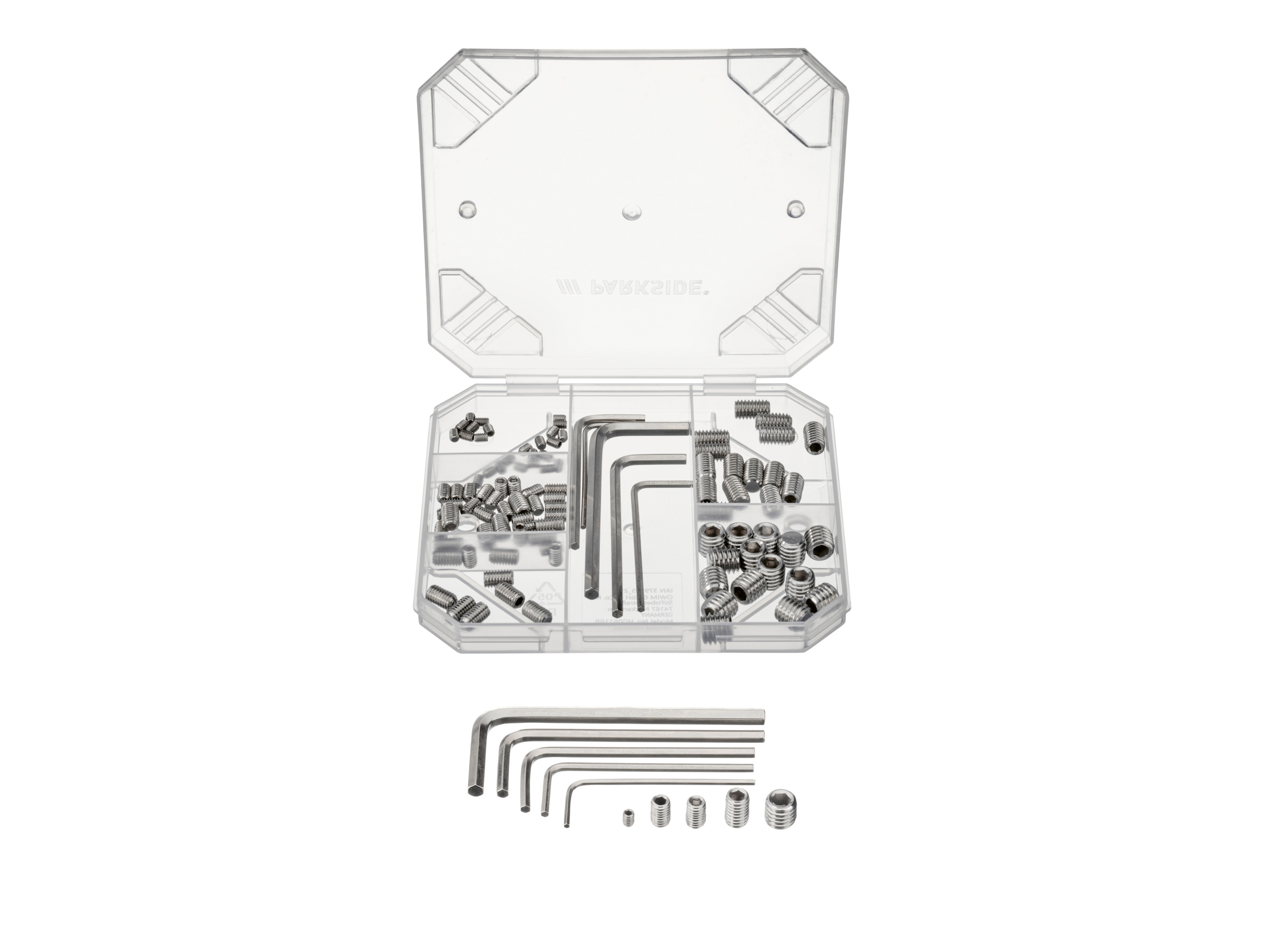PARKSIDE® Flügelmutter-Sortiment / Madenschrauben-Sortiment / Splint-Sortiment / Nagel-Sortiment (Gewindestift-Set)