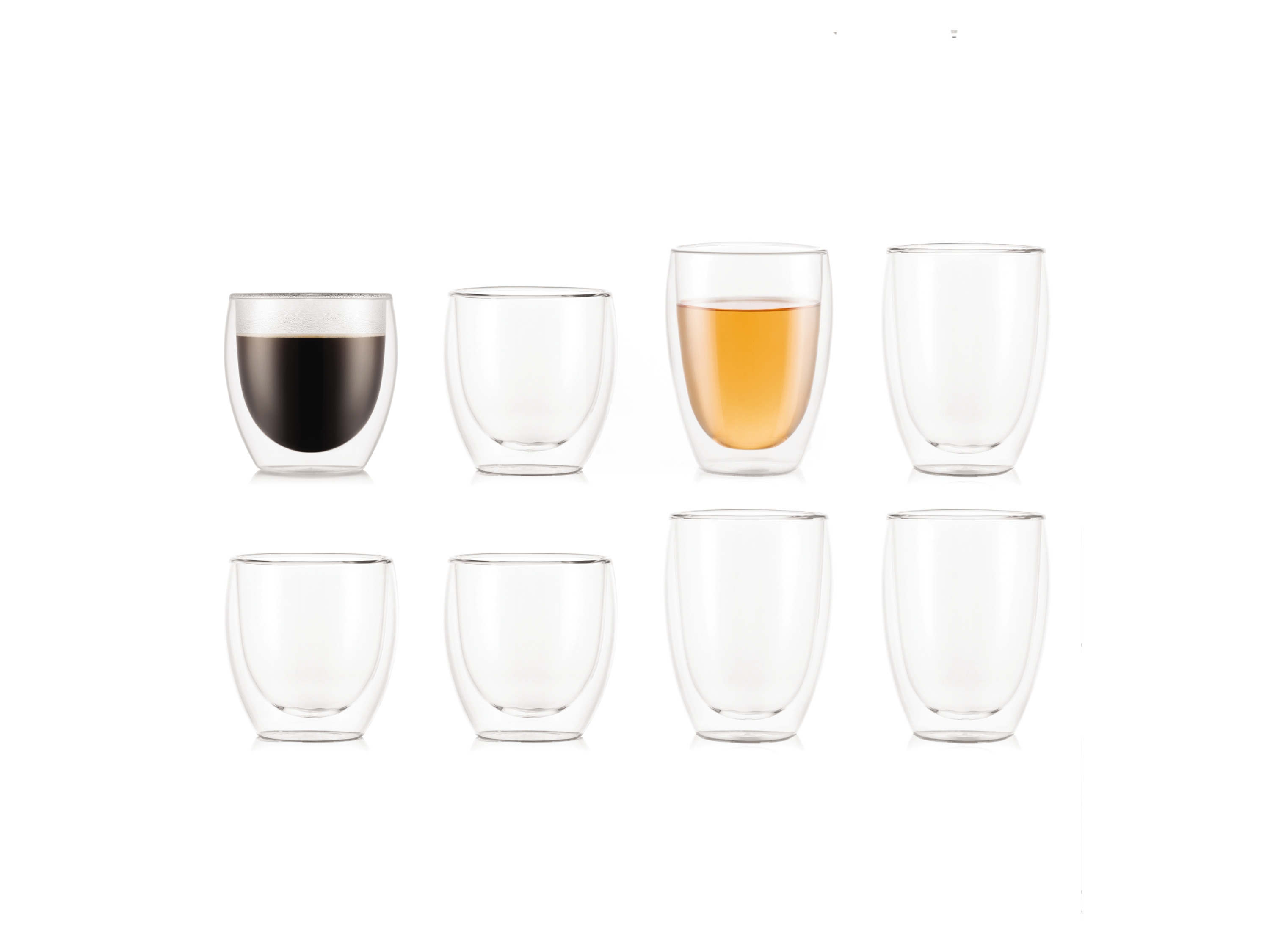 BODUM Doppelwandiges Gläser Set »Pavina«, 8-teilig''