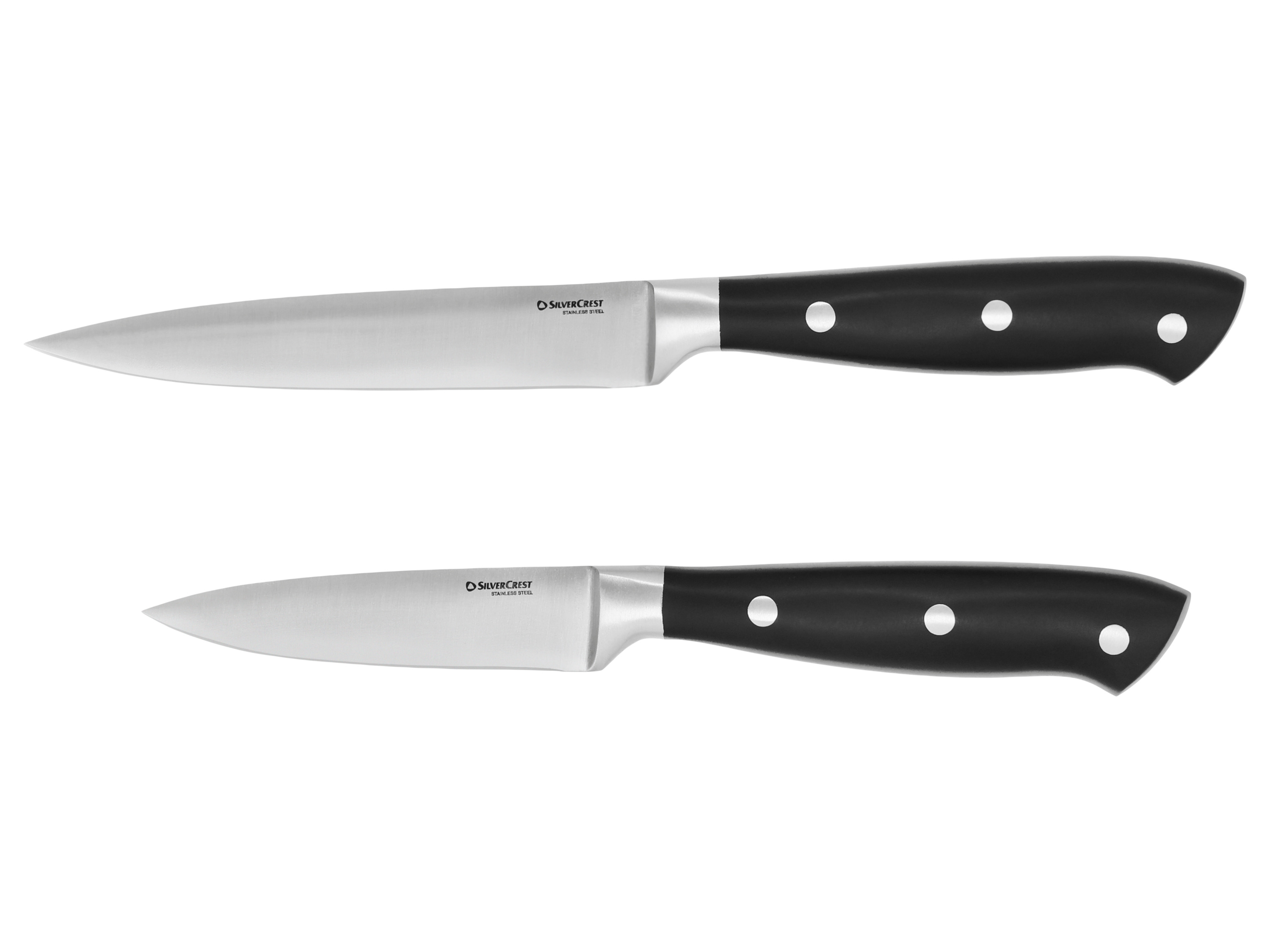 SILVERCREST® Premium-Küchenmesser-Set / Premium-Kochmesser / Premium-Santoku-Messer / Premium-Hackmesser (Zubereitungs-/Gemüsemesser)