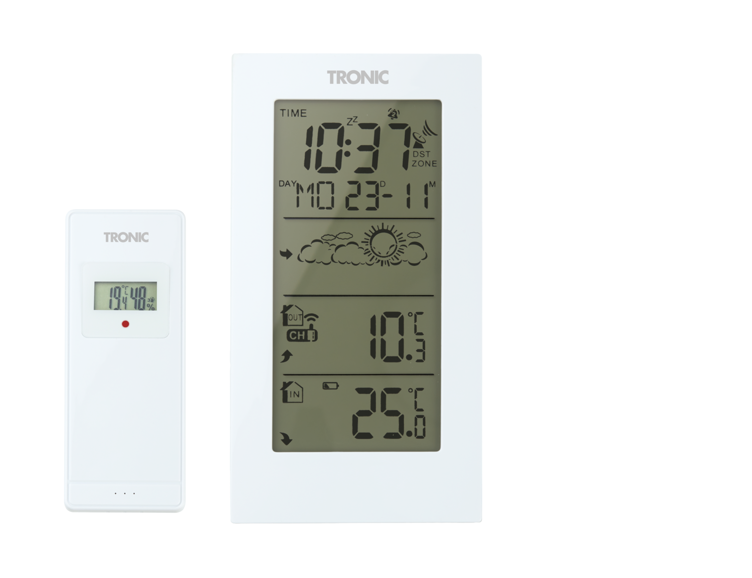 TRONIC® Funk-Wetterstation / Wetterstation (Weiß)