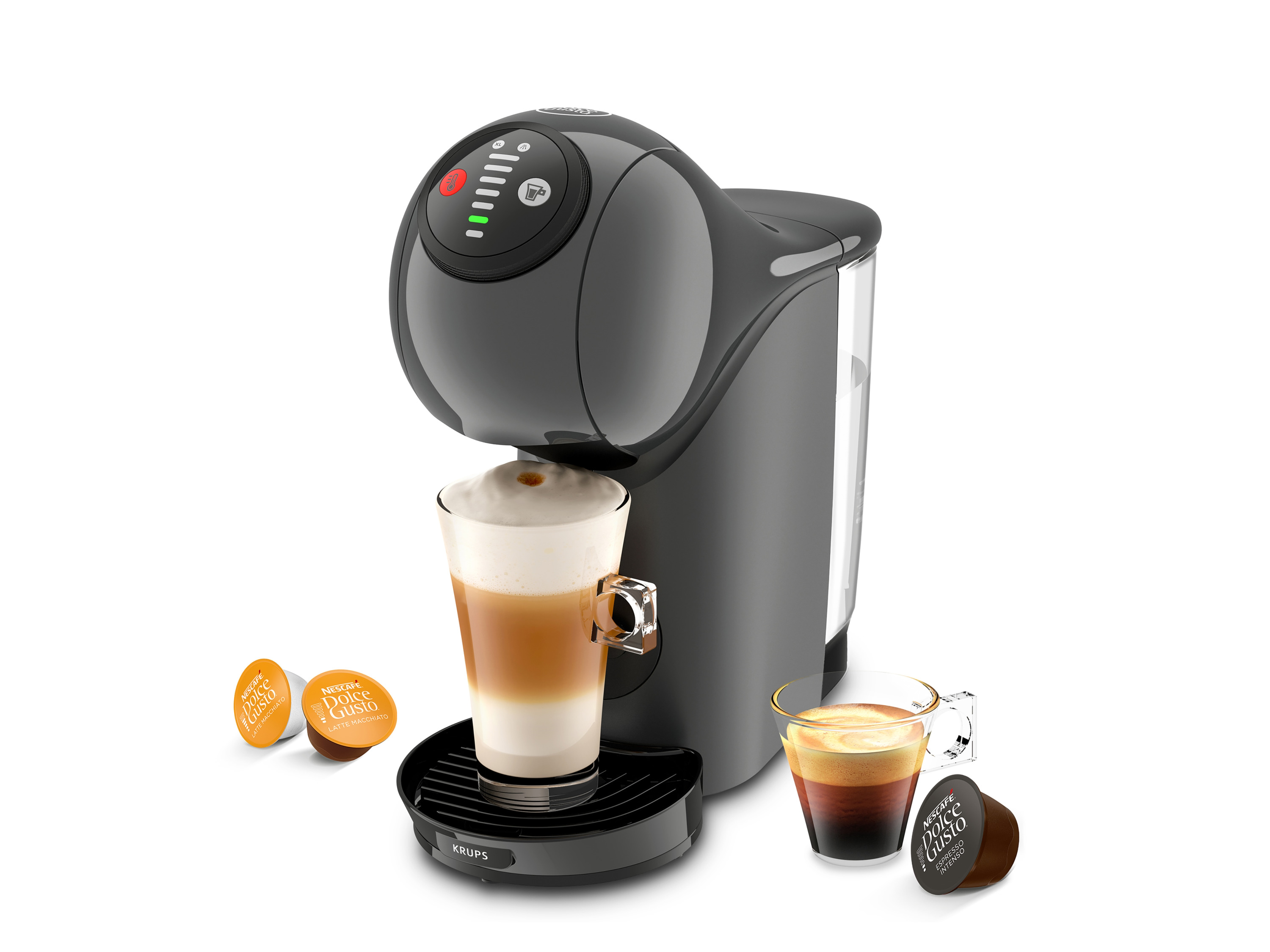Krups Nescafé Dolce Gusto Genio S Basic kompakte Kapsel Kaffeemaschine, Heiß-&Kaltgetränke, LED, XL-Funktion »KP243B«''