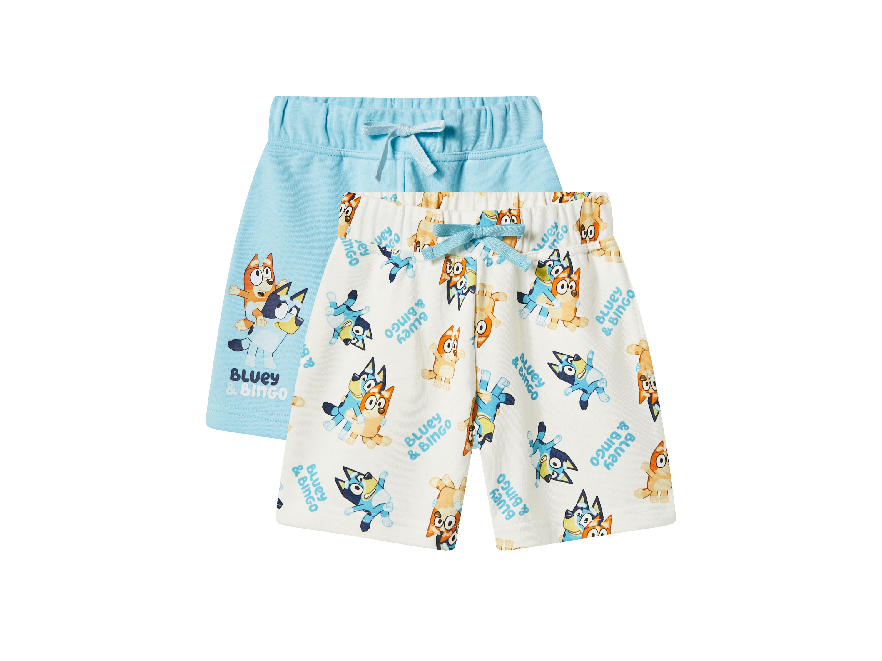 Kinder-Sweatshorts »Peppa Pig / Bluey / Spiderman / Cars«, 2 Stück (Bluey, 110/116)