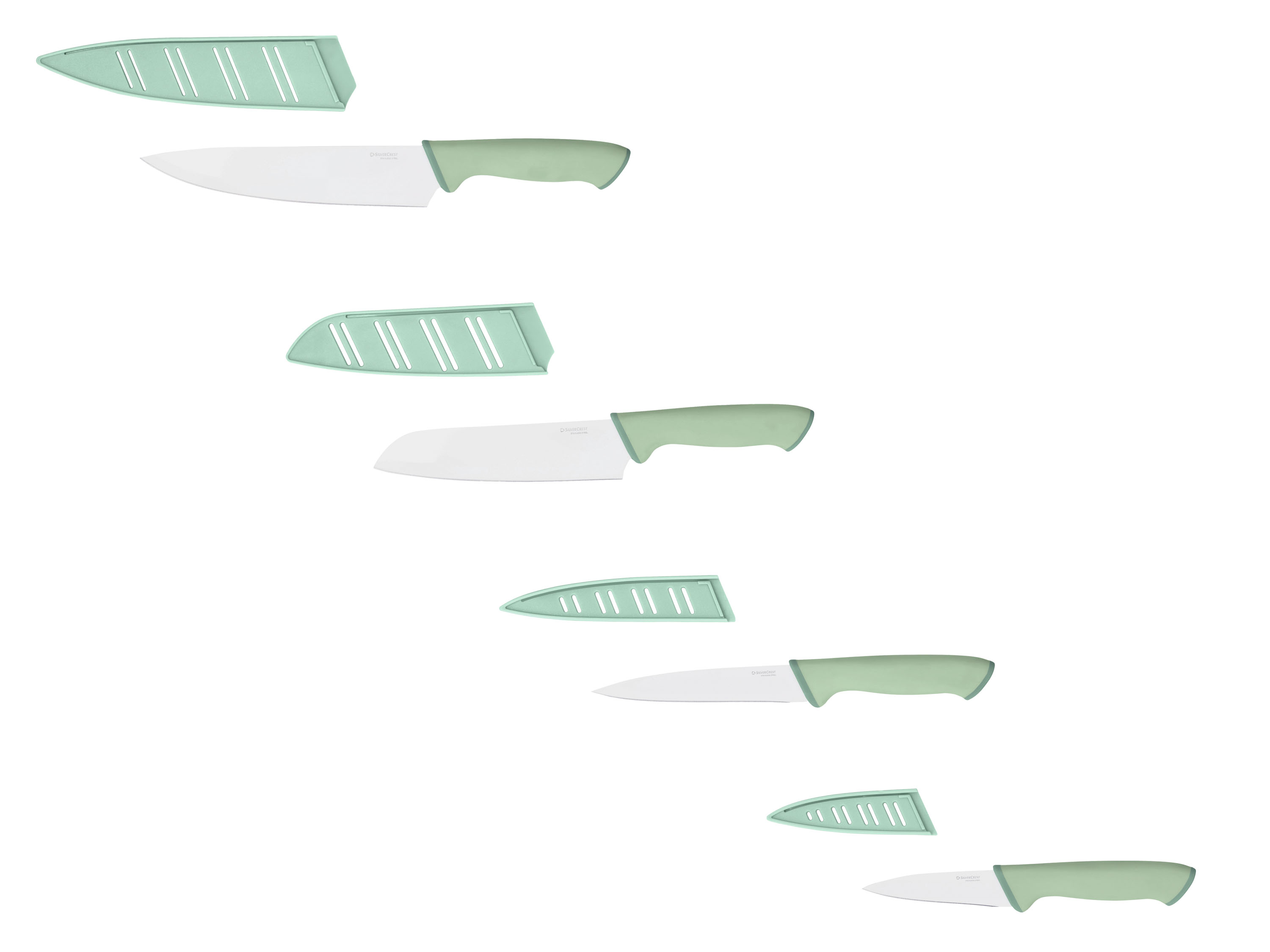 SILVERCREST® Edelstahl-Messerset, 4-teilig (Mint)