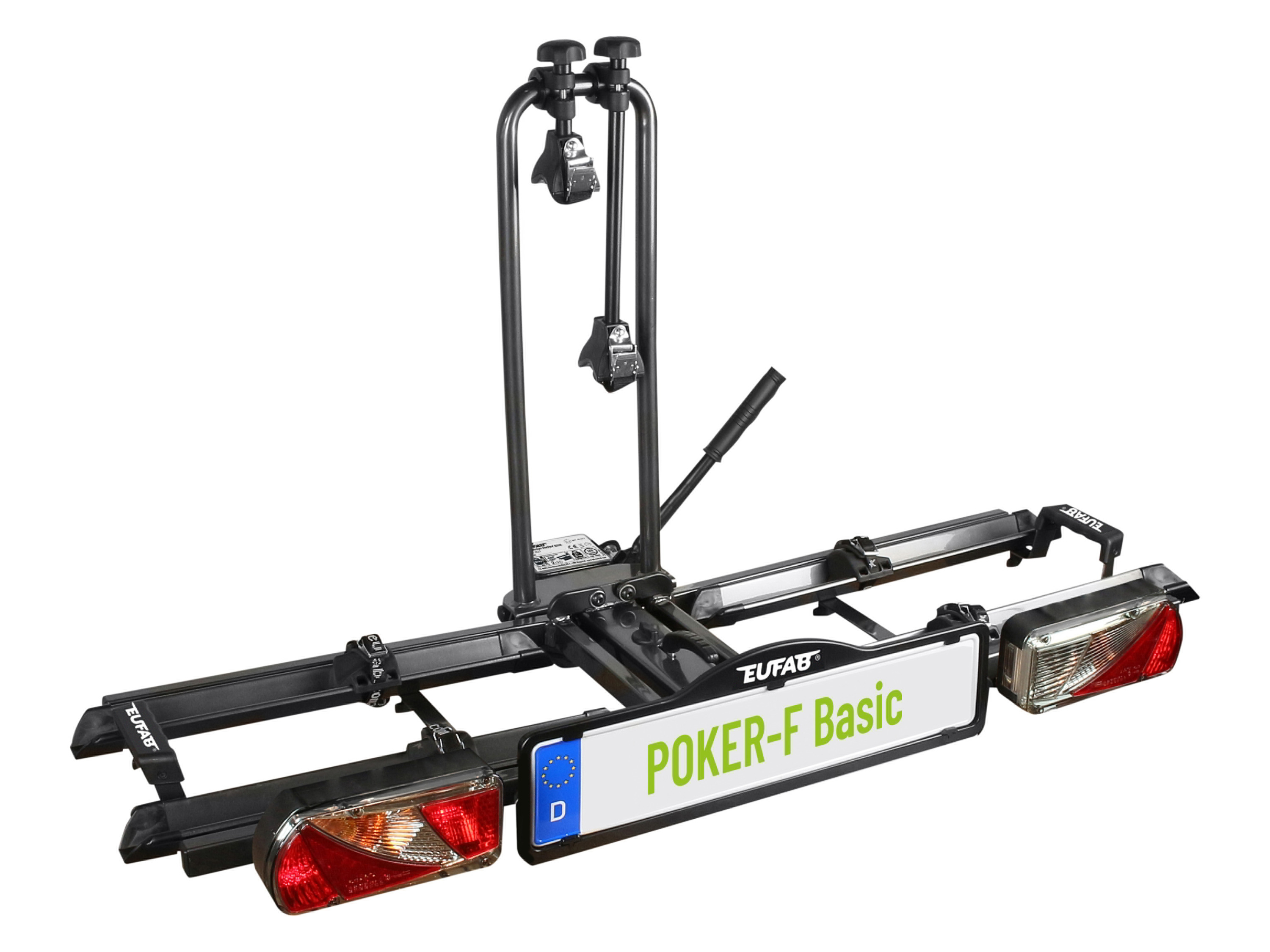 EUFAB Fahrradträger für die Anhängerkupplung »POKER-F Basic«, mit Schnellverschluss-System ''